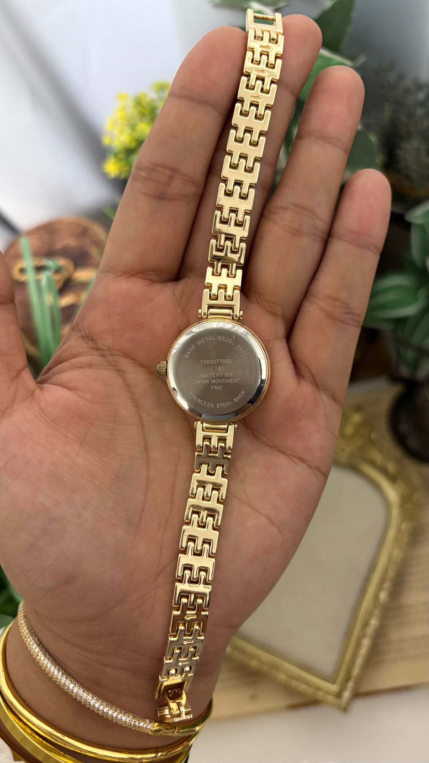 Vintage FMD by Fossil Watch in Gold Tone Black Dial