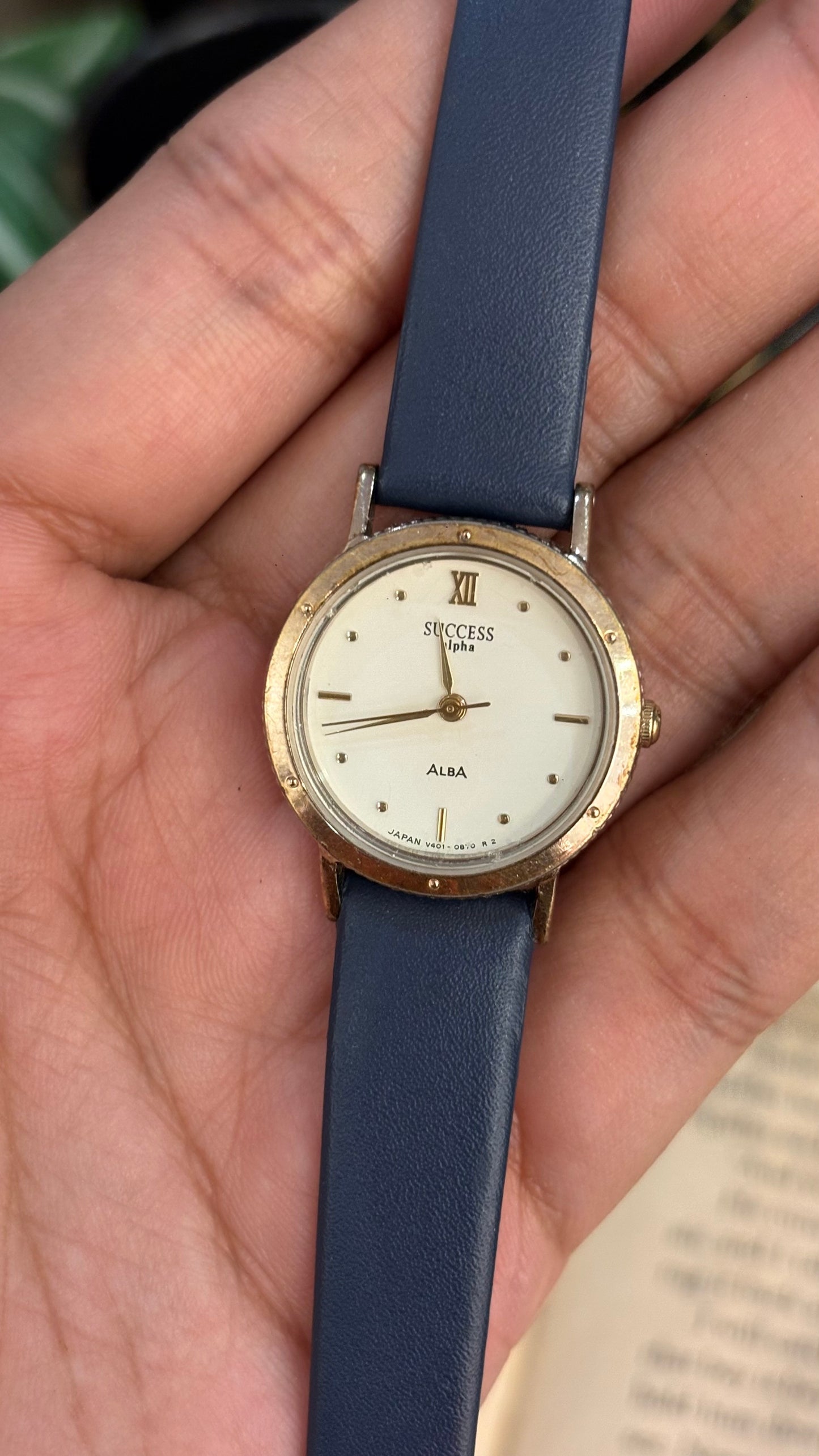 Vintage Success Alba by Seiko Watch in Blue Leather Straps