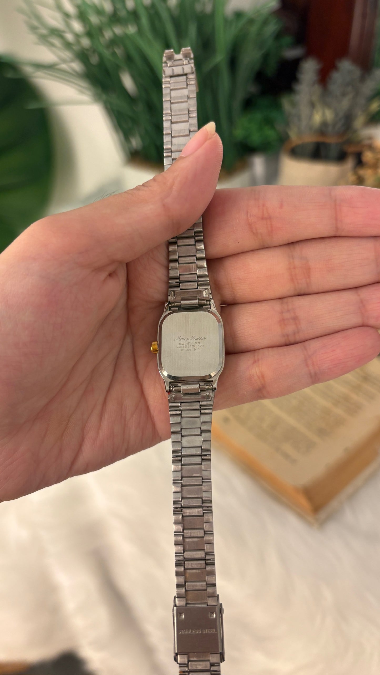 Vintage Mavy Maison Tank Watch in Two-Tone Quartz