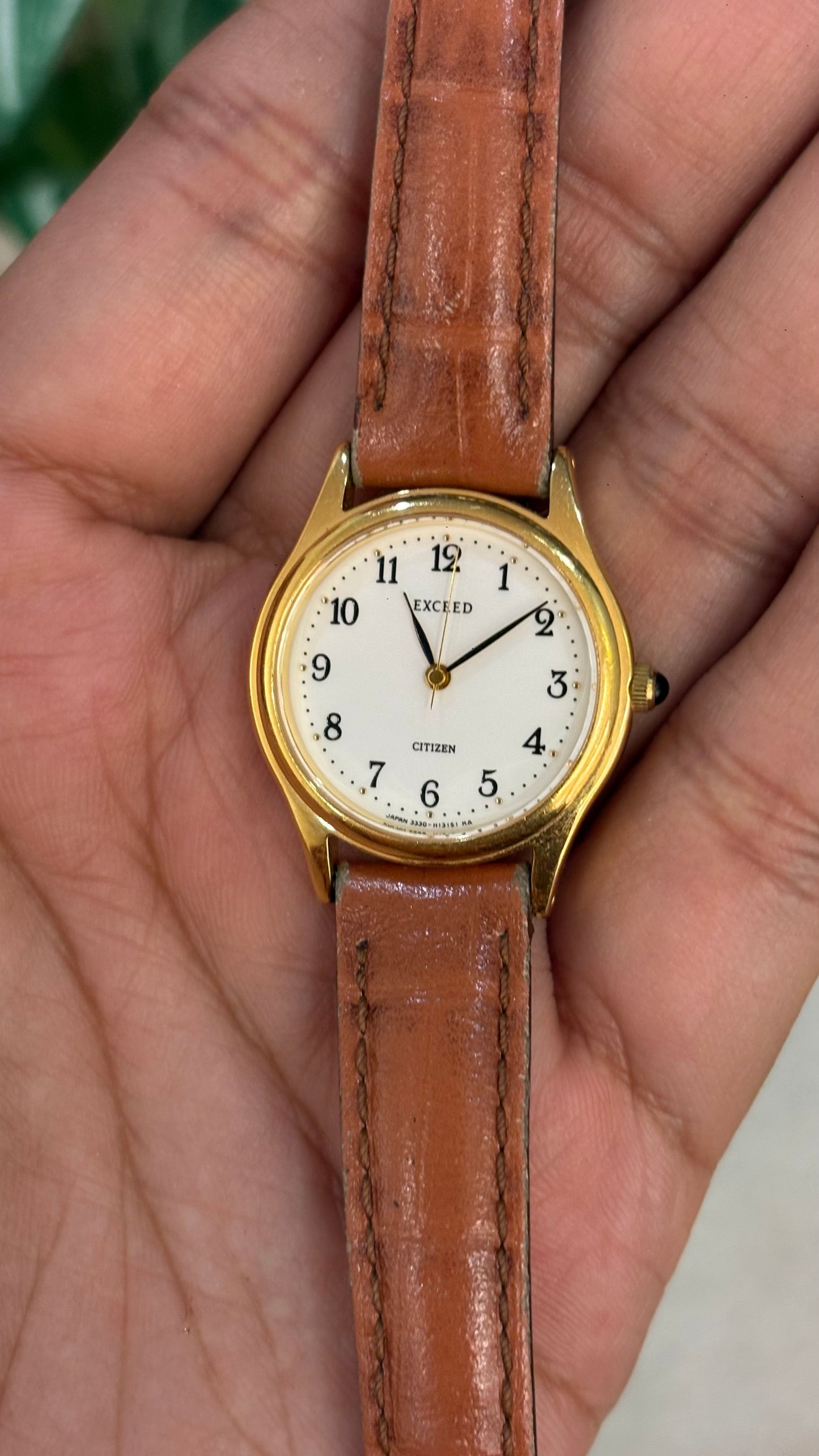 Vintage Exceed by Citizen Watch in Brown Leather Straps