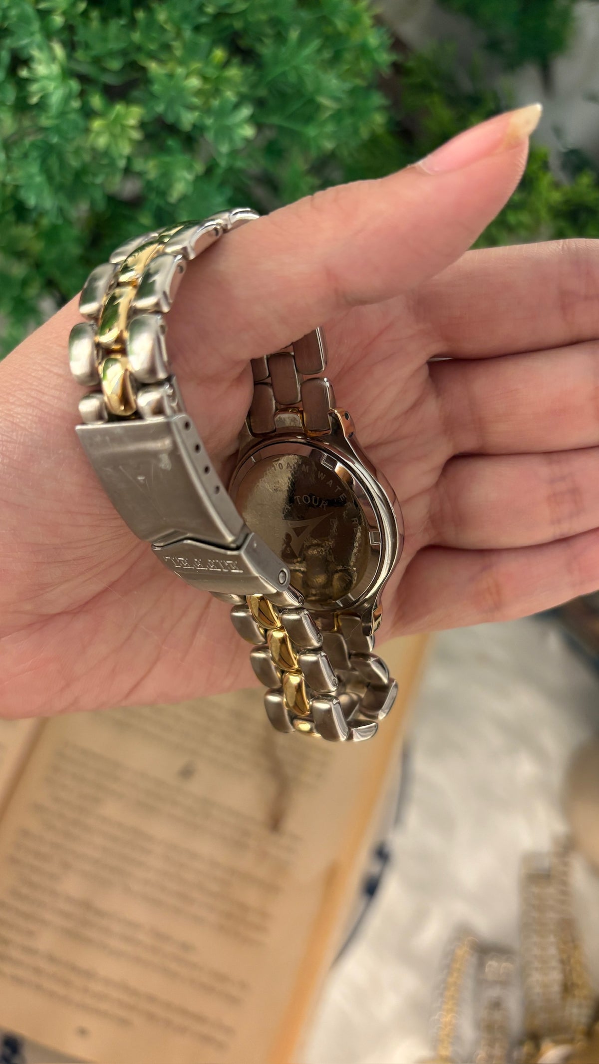 Vintage La Tour Eiffel Paris Midnight Blue Dial Date Window Mens Watch in Two-Tone Quartz