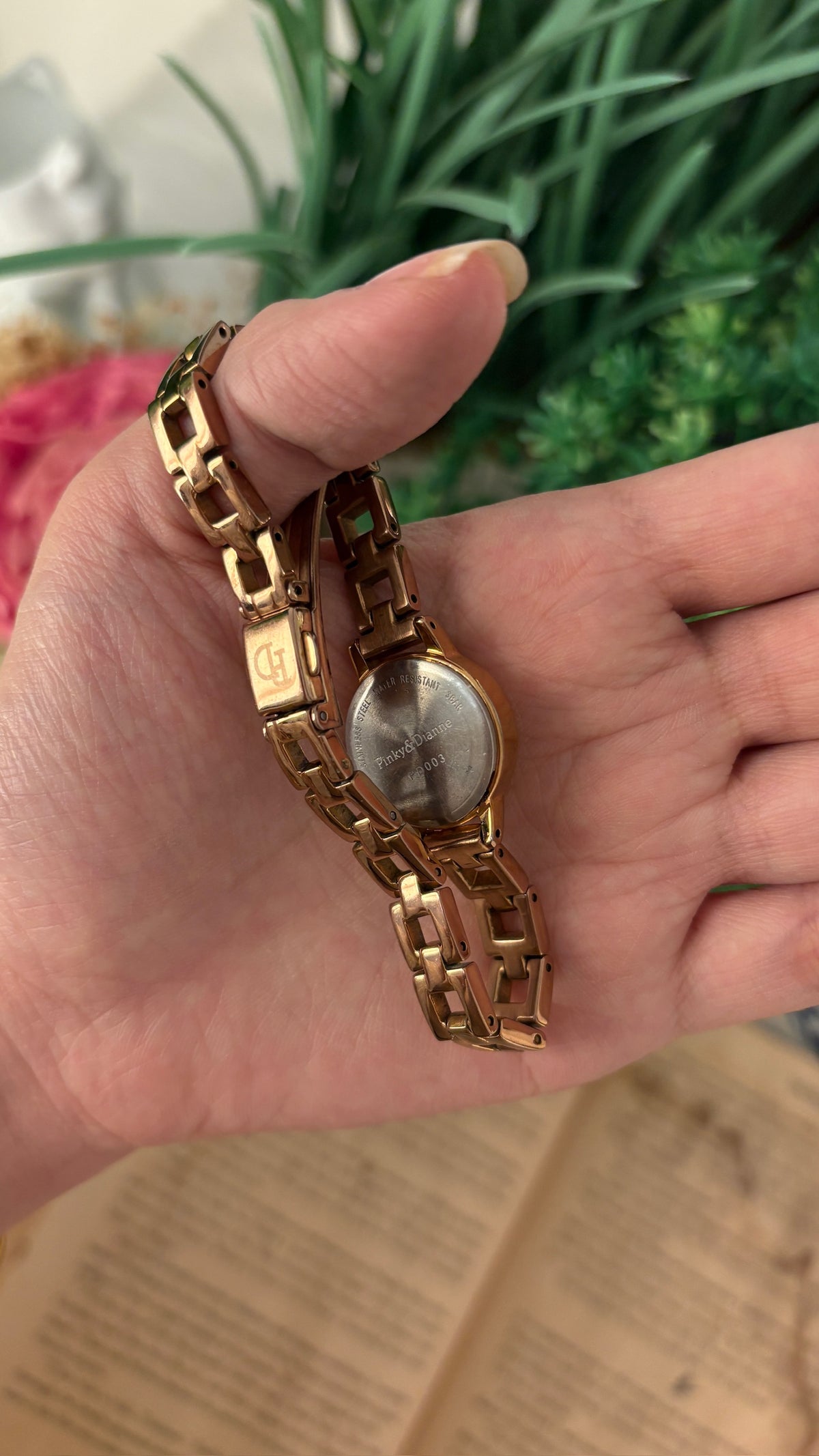 Rare Vintage Pinky & Dianne Bracelet Watch in Rose Gold Tone Quartz