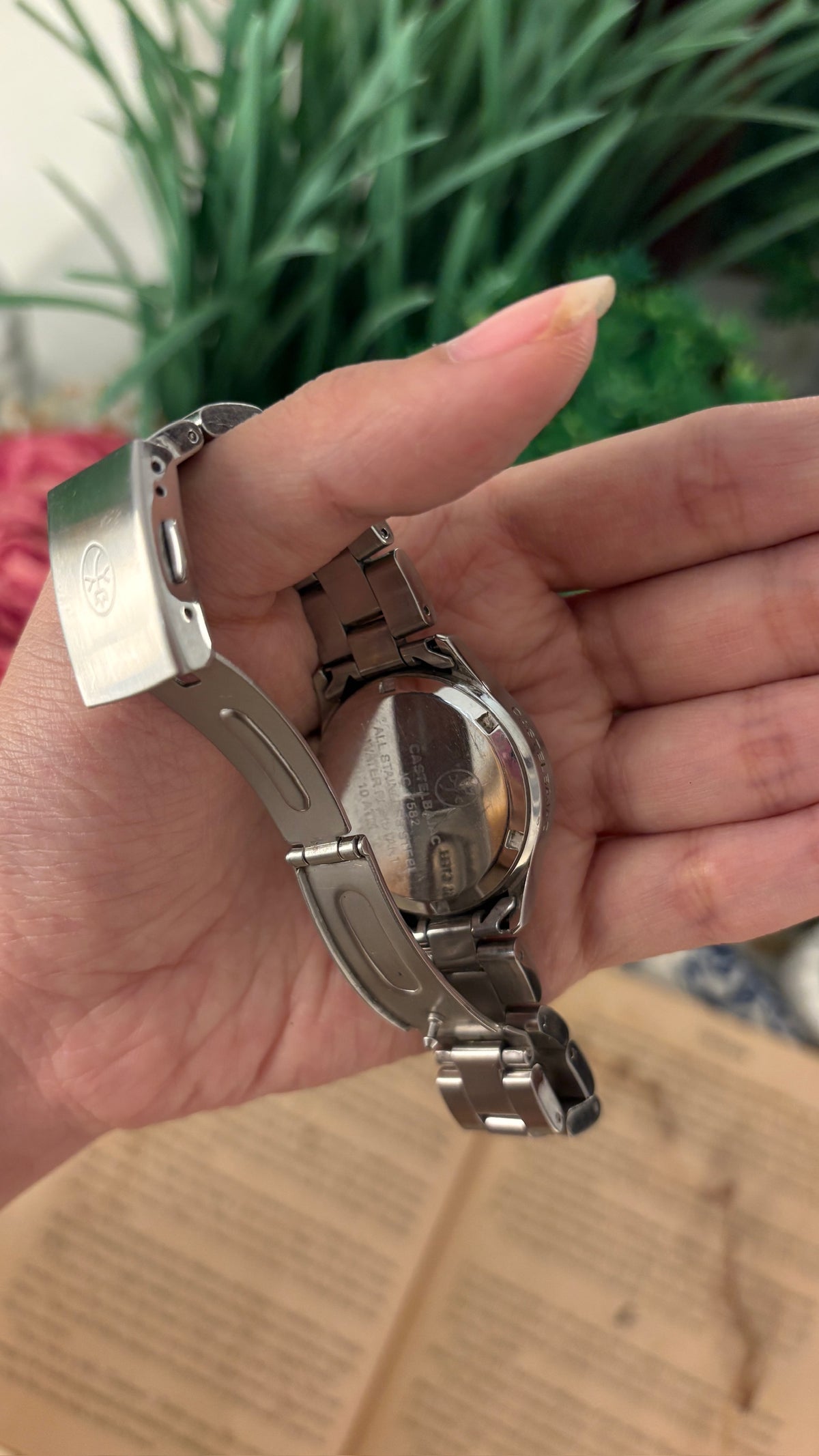 Vintage Castel Bajac Date Window Watch in Silver Tone Quartz