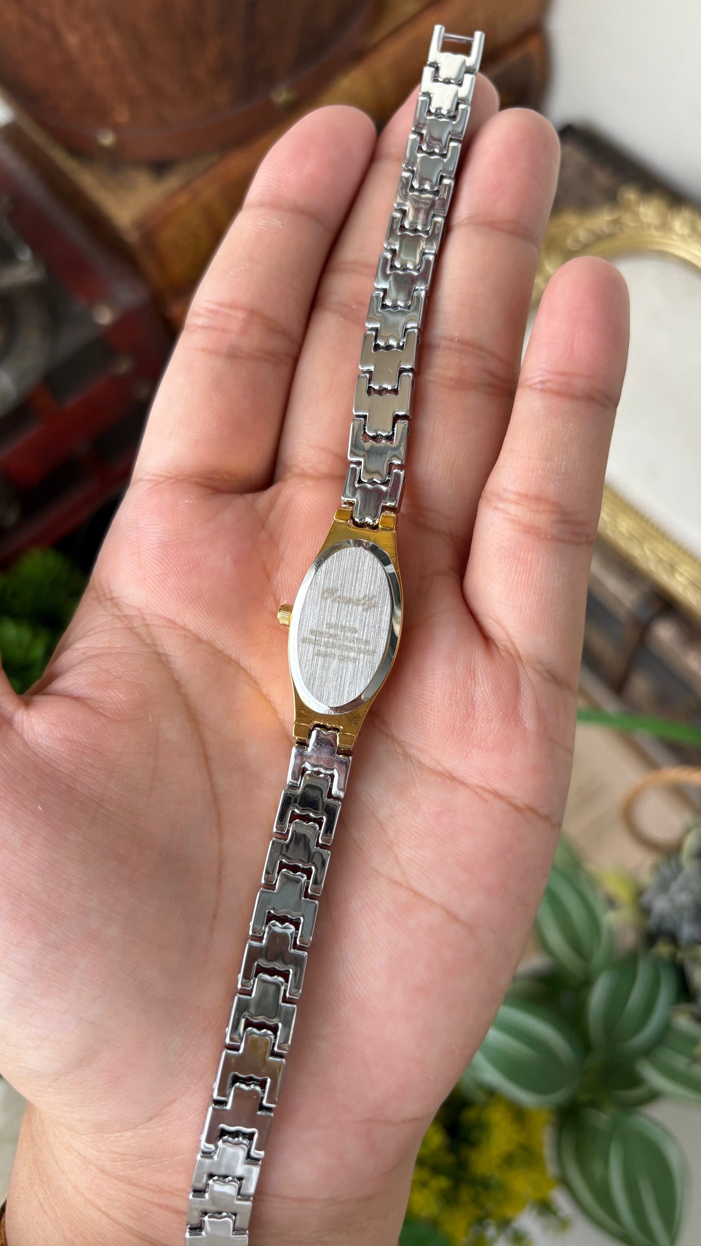 Extremely Rare Vintage Omedly Watch in Two-Tone Slim Oval Dial Seiko Inspired Quartz