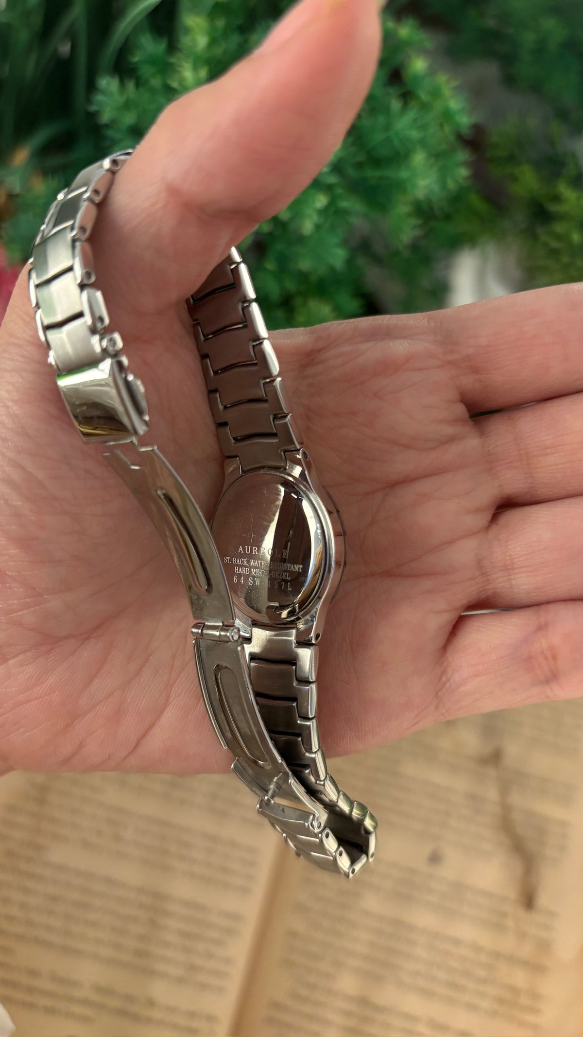Rare Vintage Aureole Swiss Classic Watch in Silver Tone Quartz