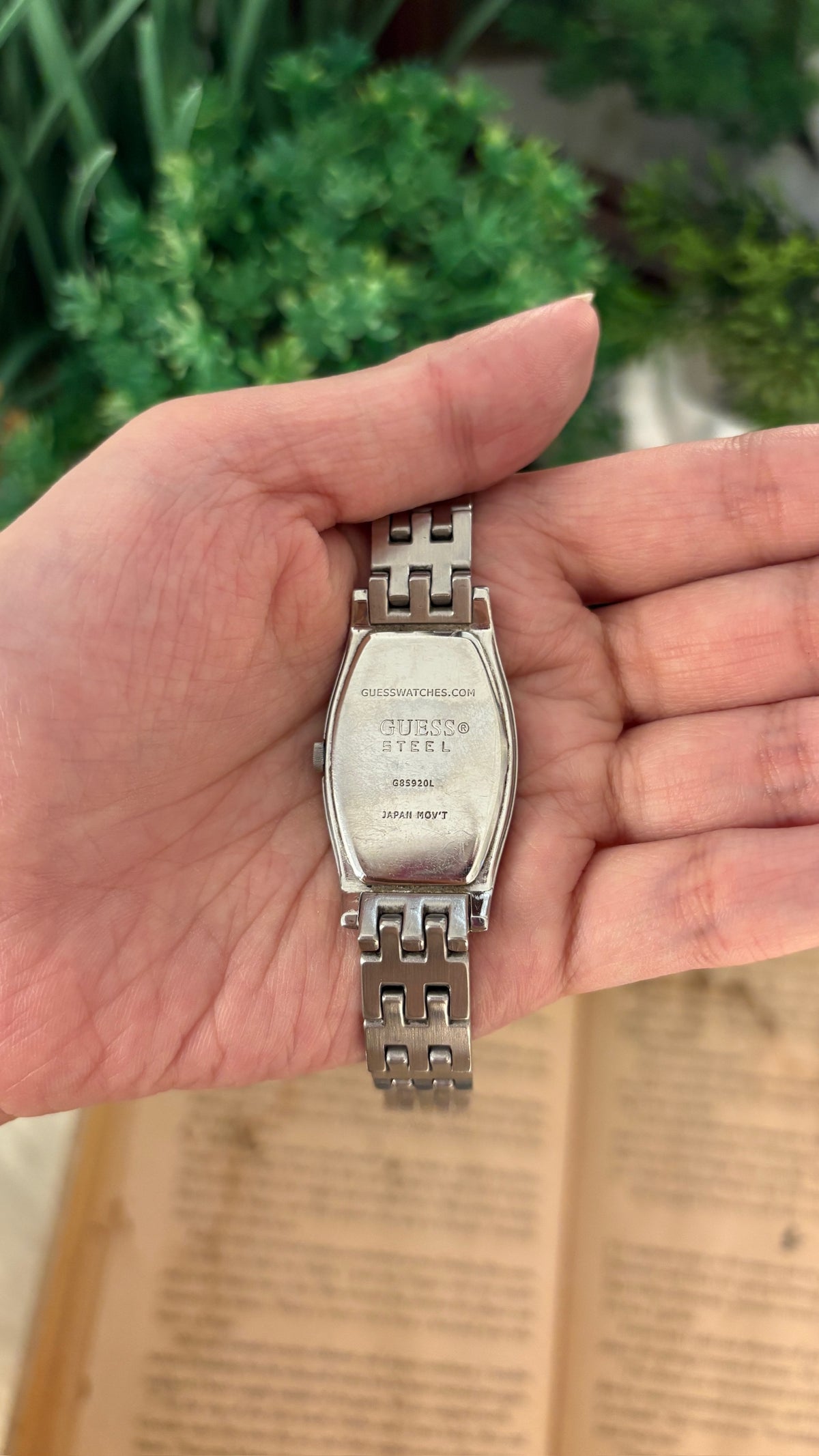 Rare Vintage Guess Steel Roman Dial Watch in Silver Tone Quartz