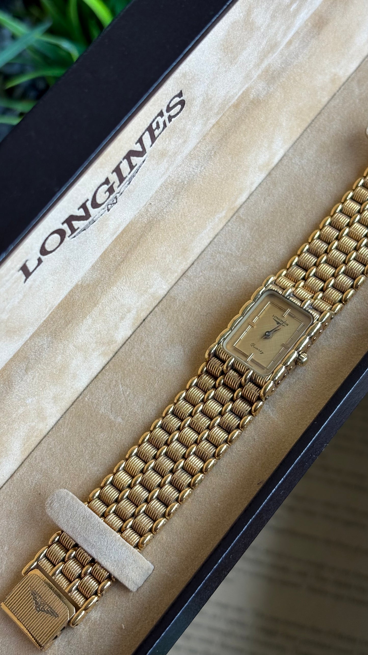 Vintage Longines Gold-filled Dress Watch in Gold Tone Textured Dial with Original Box