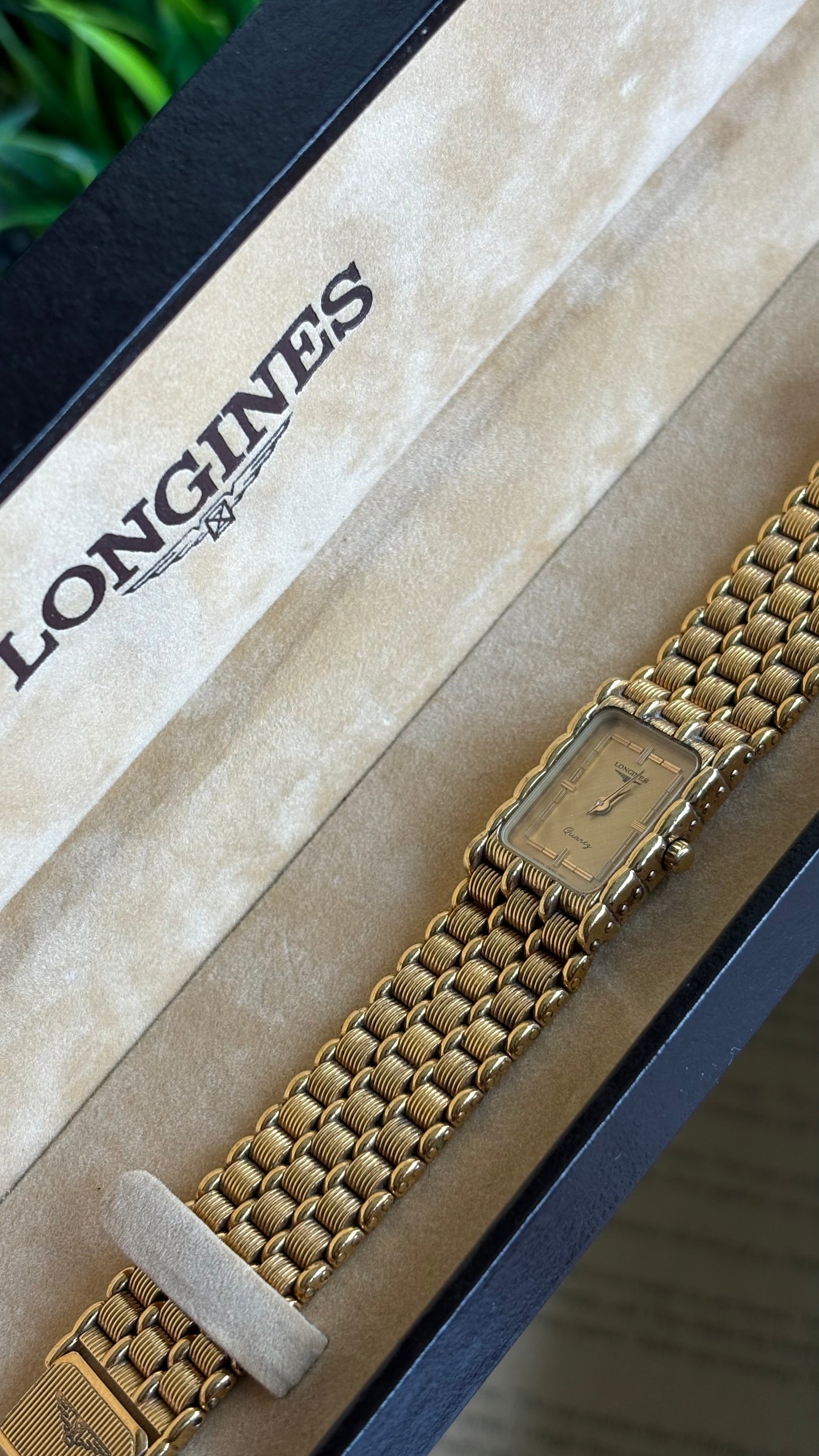 Vintage Longines Gold-filled Dress Watch in Gold Tone Textured Dial with Original Box