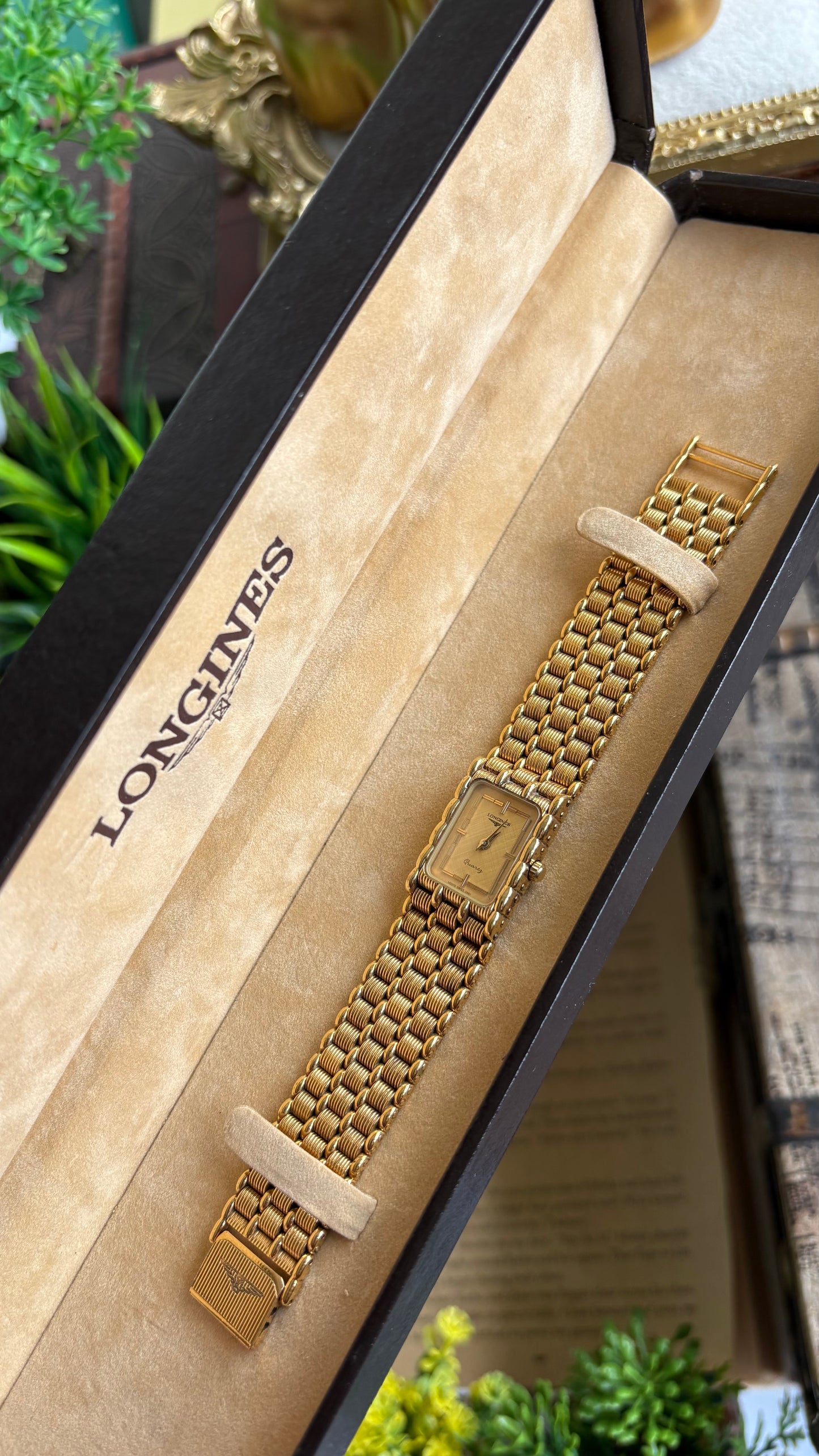 Vintage Longines Gold-filled Dress Watch in Gold Tone Textured Dial with Original Box