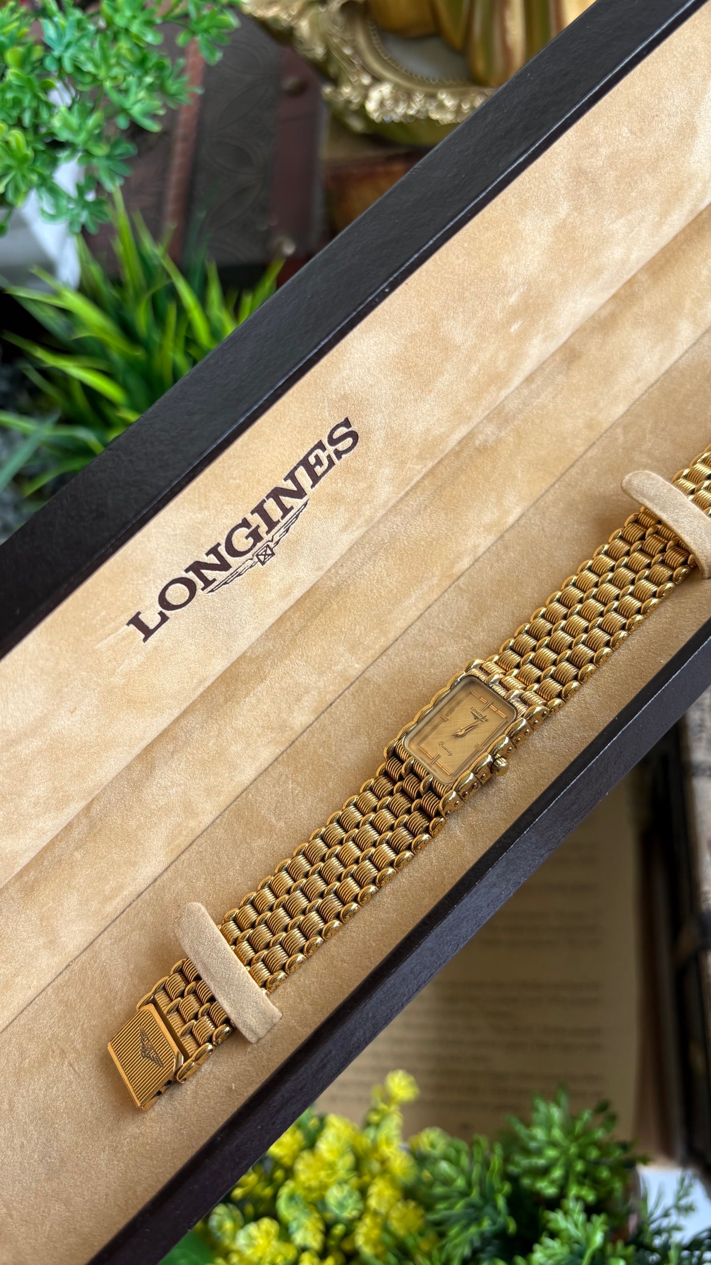 Vintage Longines Gold-filled Dress Watch in Gold Tone Textured Dial with Original Box