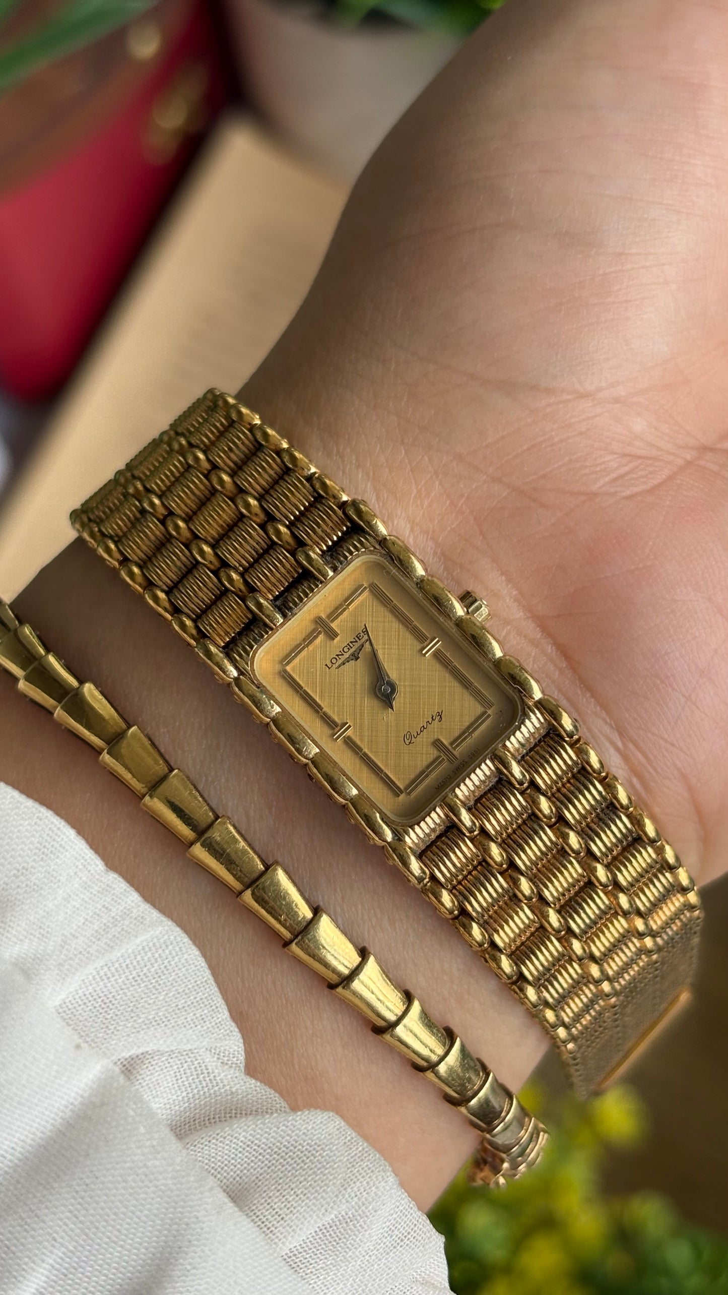 Vintage Longines Gold-filled Dress Watch in Gold Tone Textured Dial with Original Box