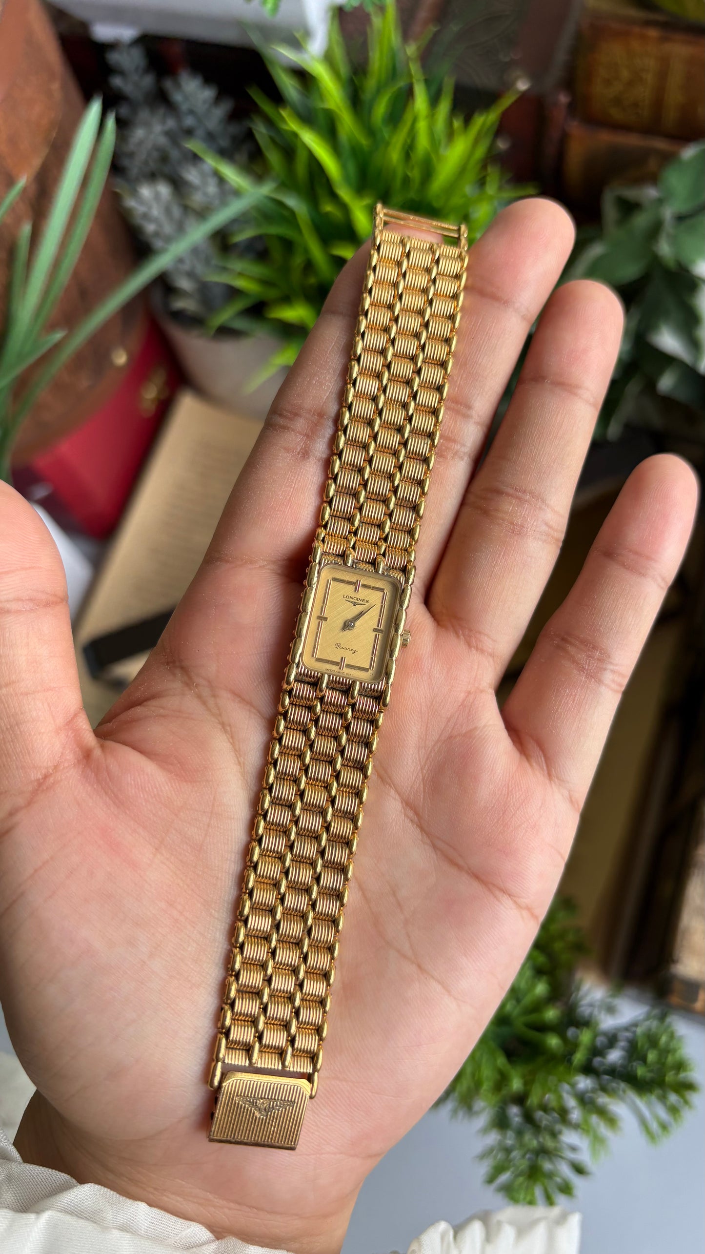 Vintage Longines Gold-filled Dress Watch in Gold Tone Textured Dial with Original Box