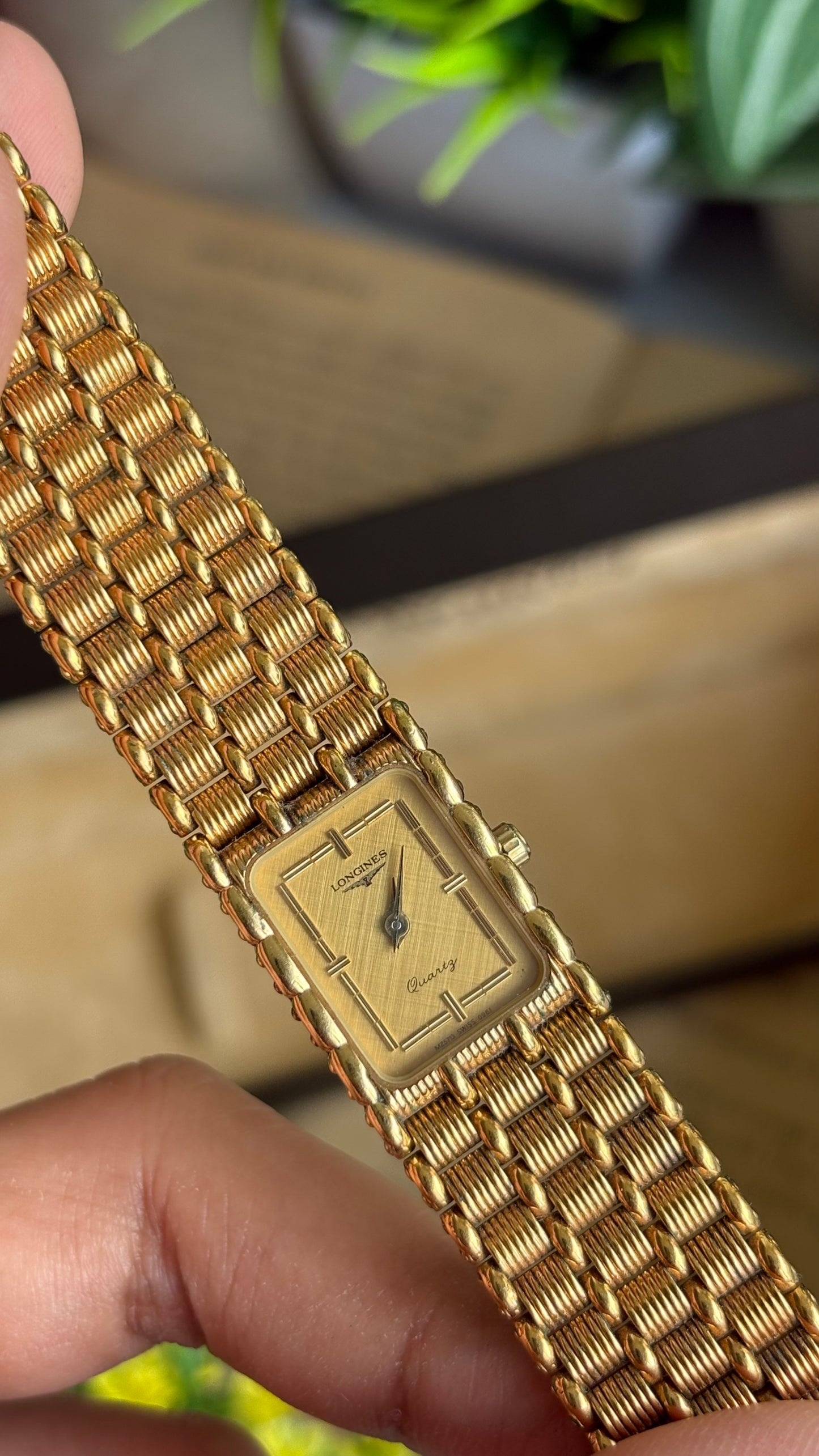 Vintage Longines Gold-filled Dress Watch in Gold Tone Textured Dial with Original Box