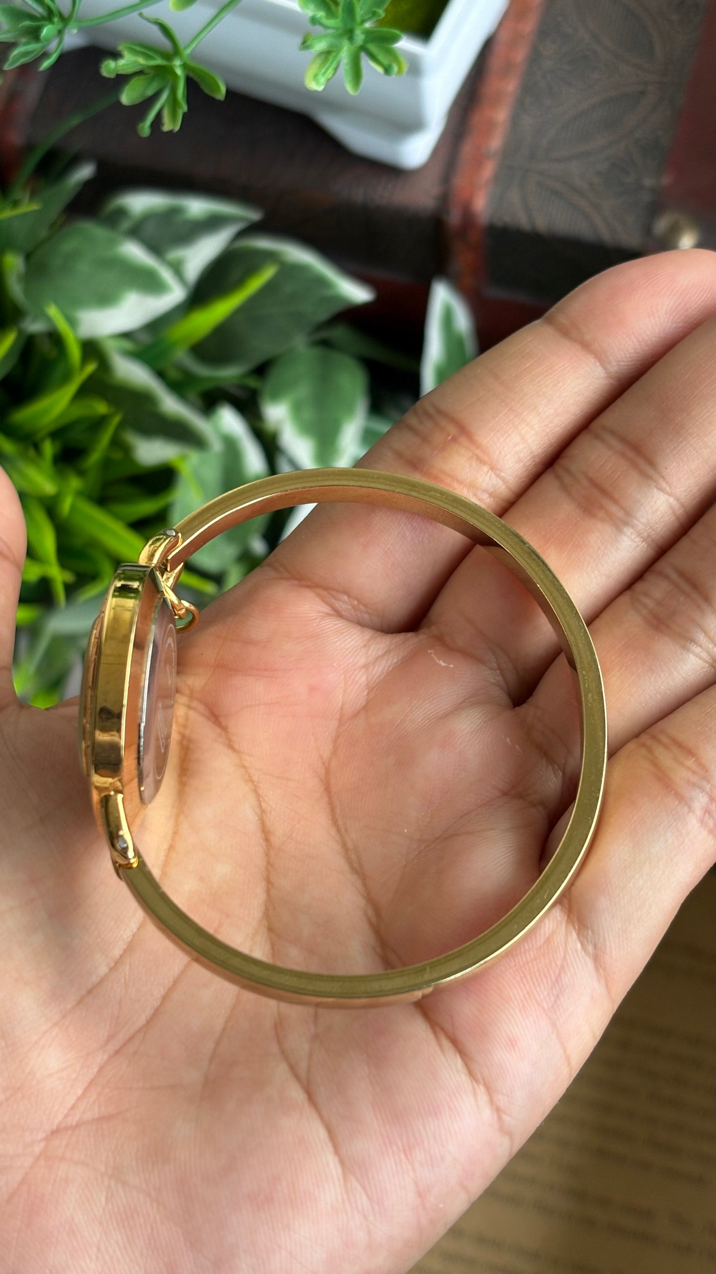 Vintage Coach Bangle Watch in Gold Tone