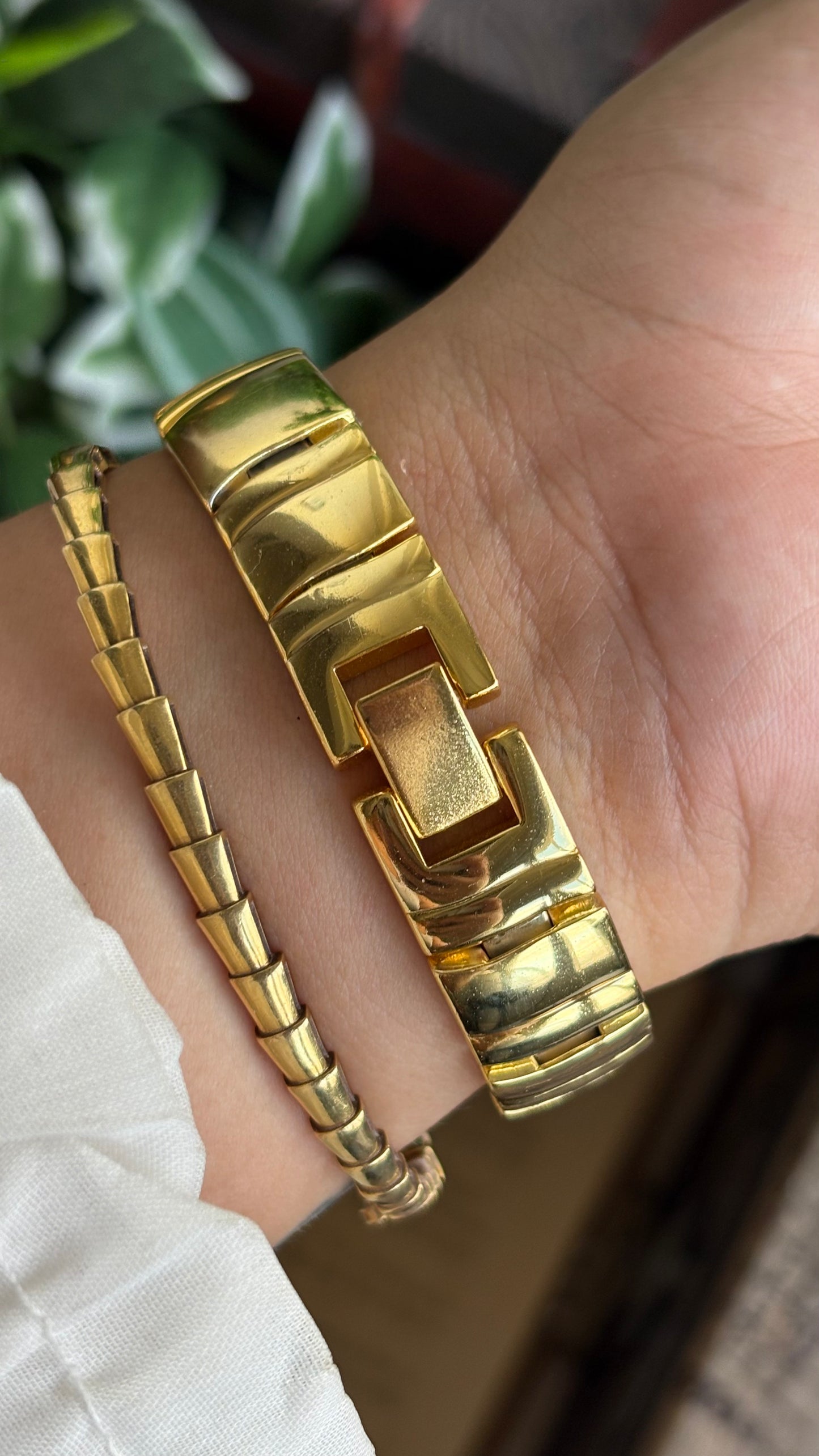 Extremely Rare Vintage Anne Klein Peekaboo Swiss Watch in Gold Tone