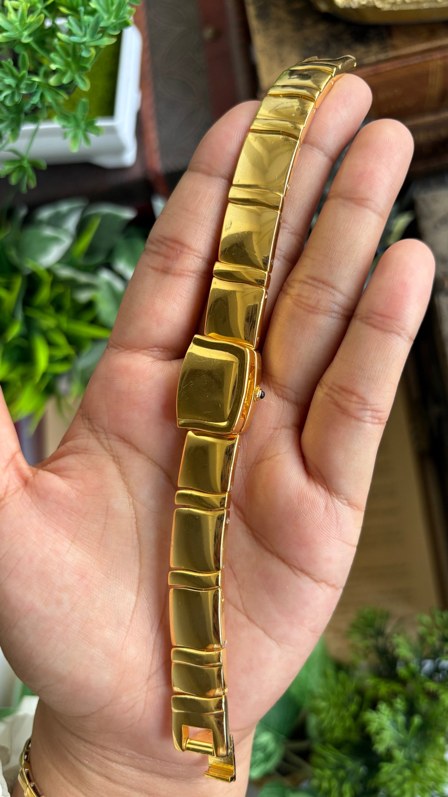 Extremely Rare Vintage Anne Klein Peekaboo Swiss Watch in Gold Tone