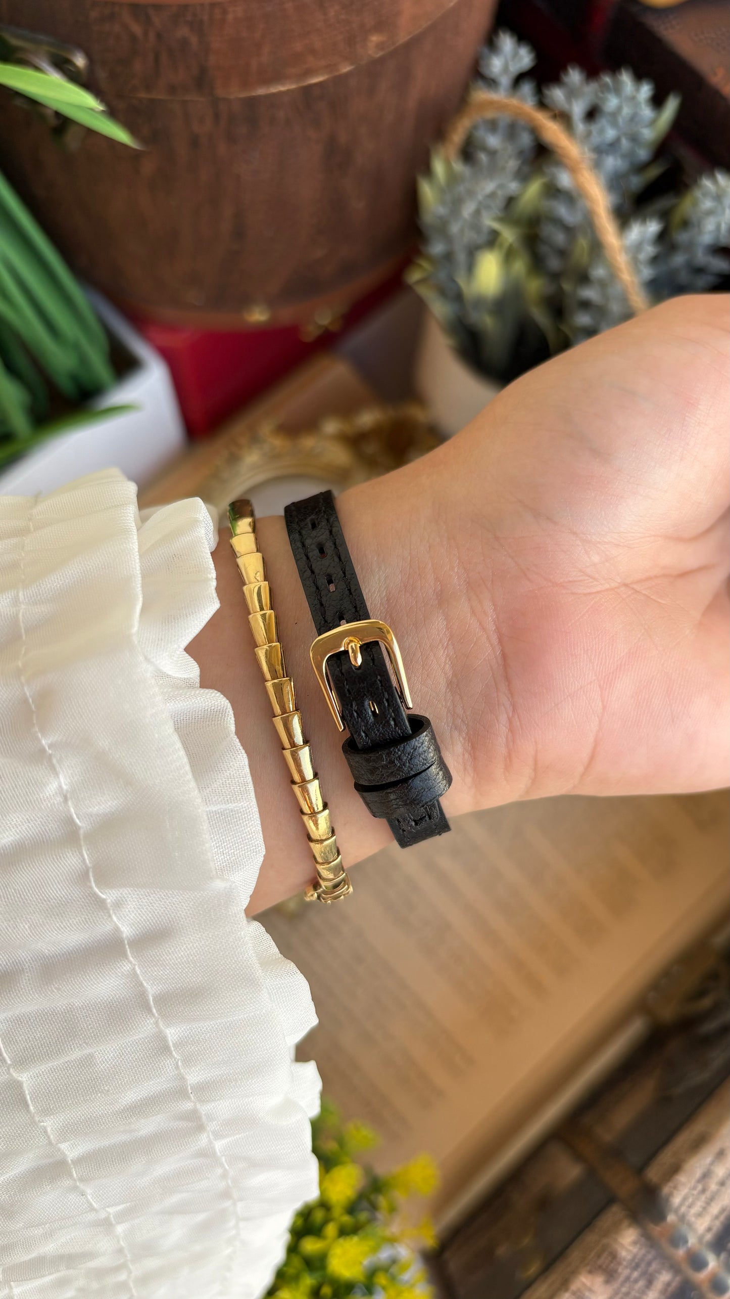 Extremely Rare and Dainty Vintage Tudor Rolex Watch in Leather Strap