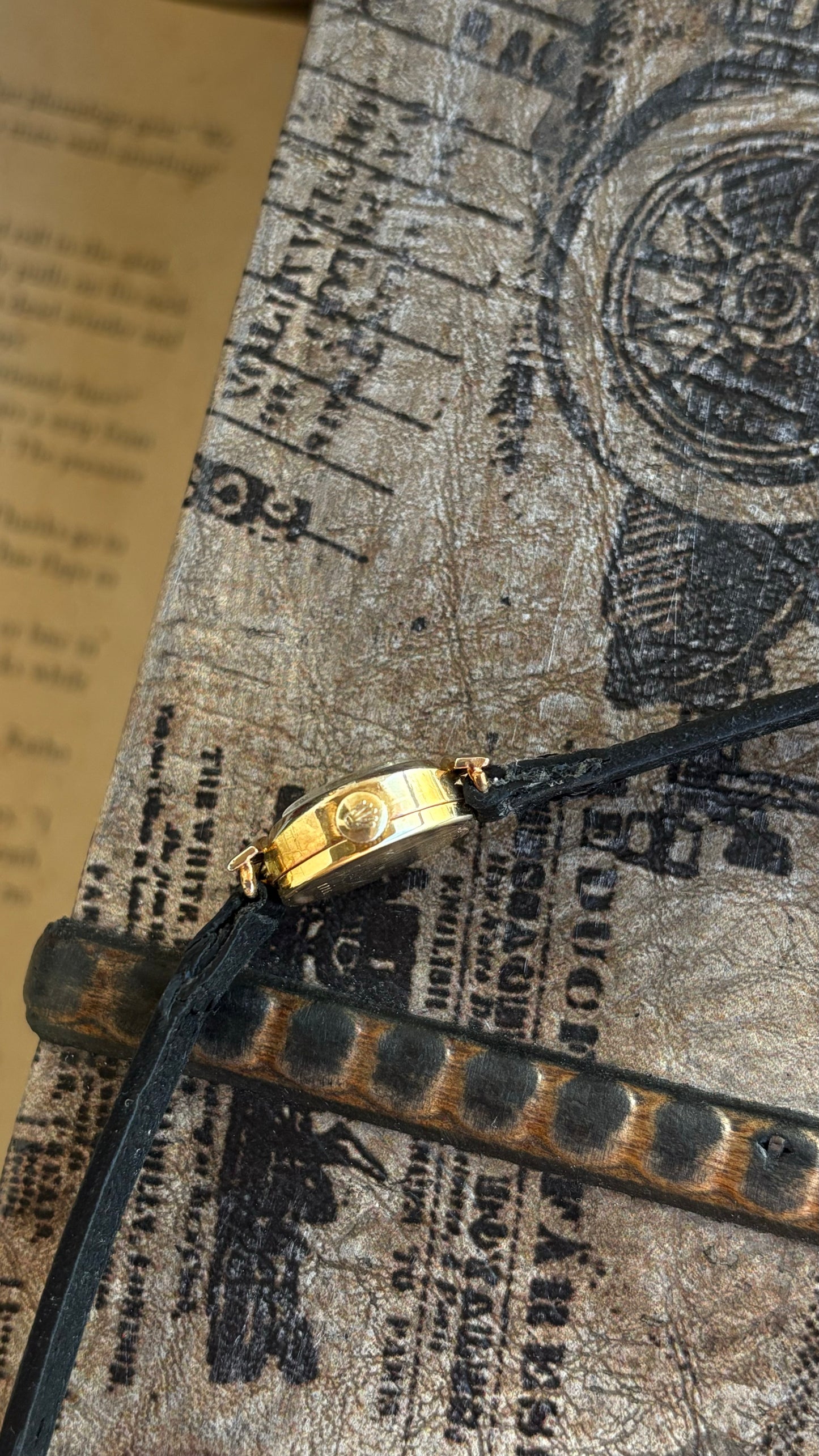Extremely Rare and Dainty Vintage Tudor Rolex Watch in Leather Strap