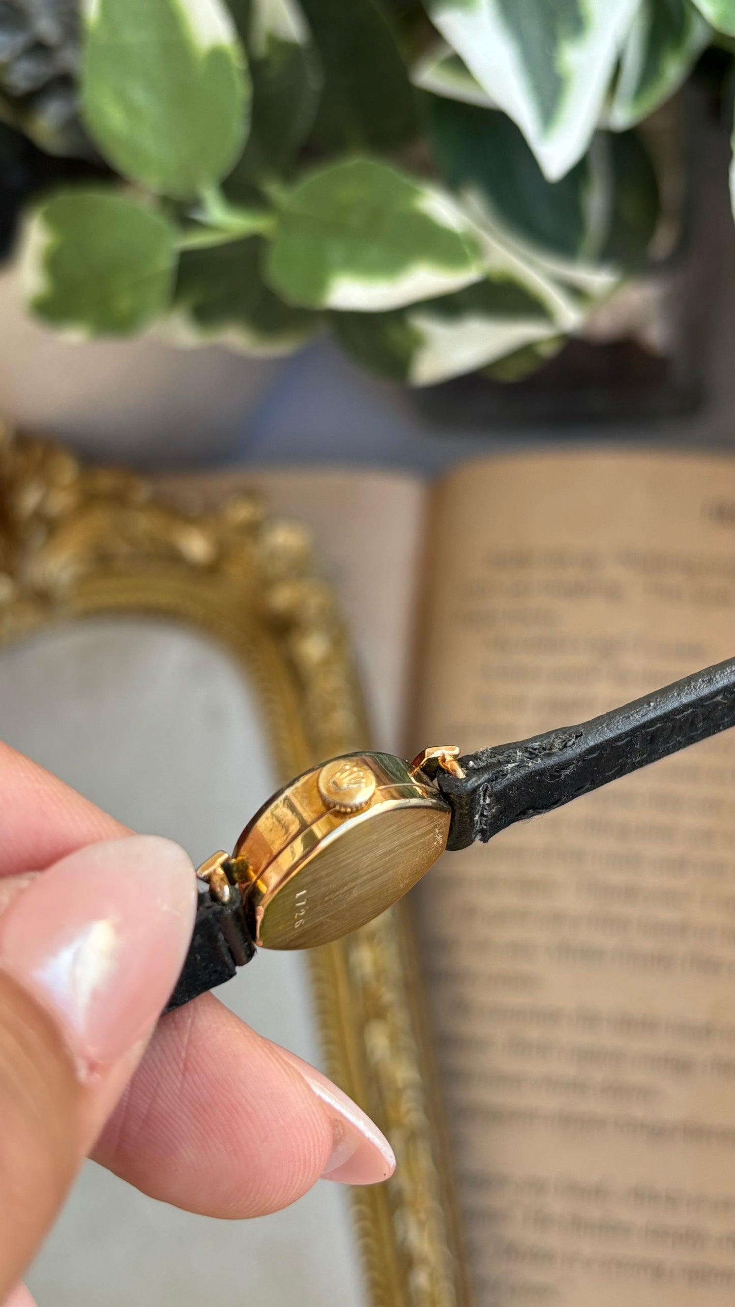 Extremely Rare and Dainty Vintage Tudor Rolex Watch in Leather Strap