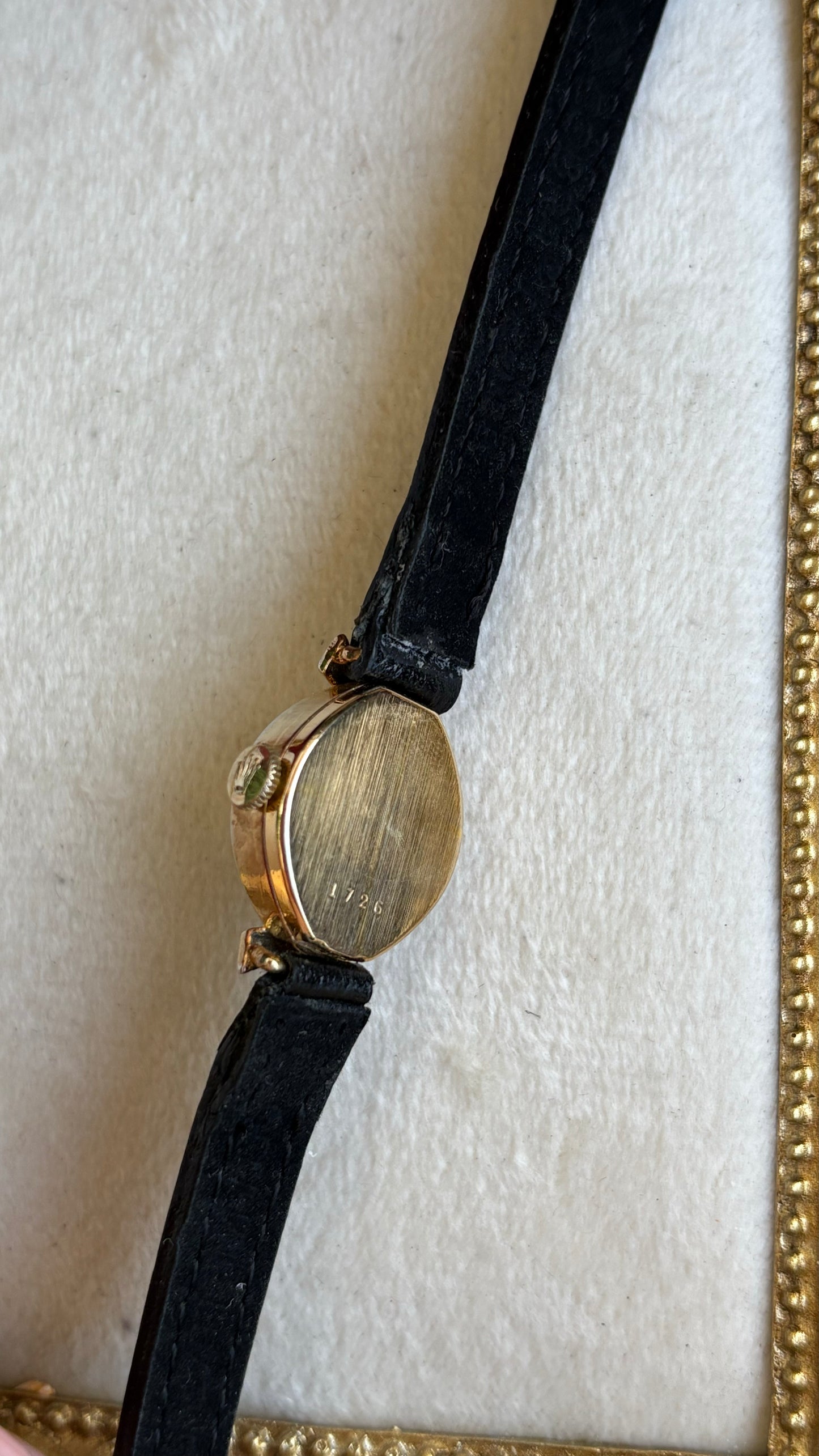 Extremely Rare and Dainty Vintage Tudor Rolex Watch in Leather Strap