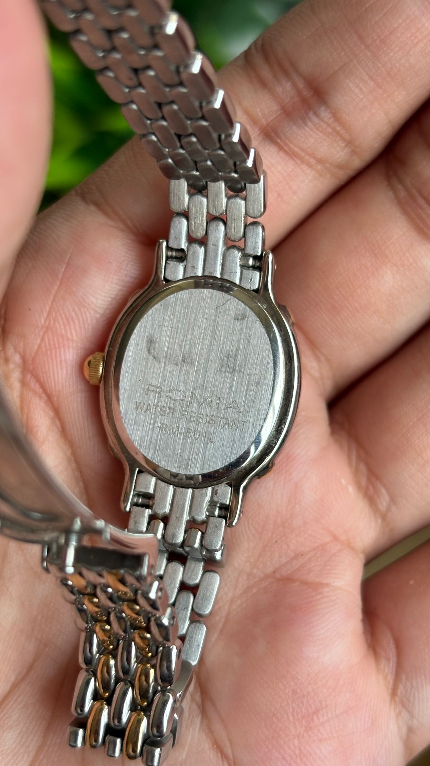 Vintage Romia Watch in Two Tone Oval Face