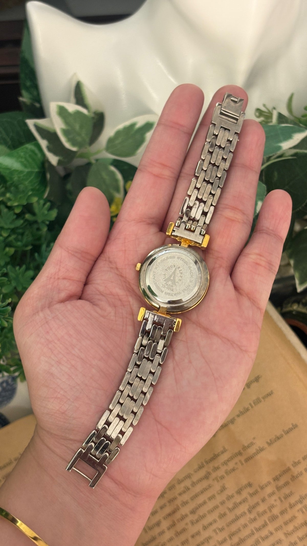 Rare Vintage La Tour Eiffel Paris Watch in Two-Tone Quartz