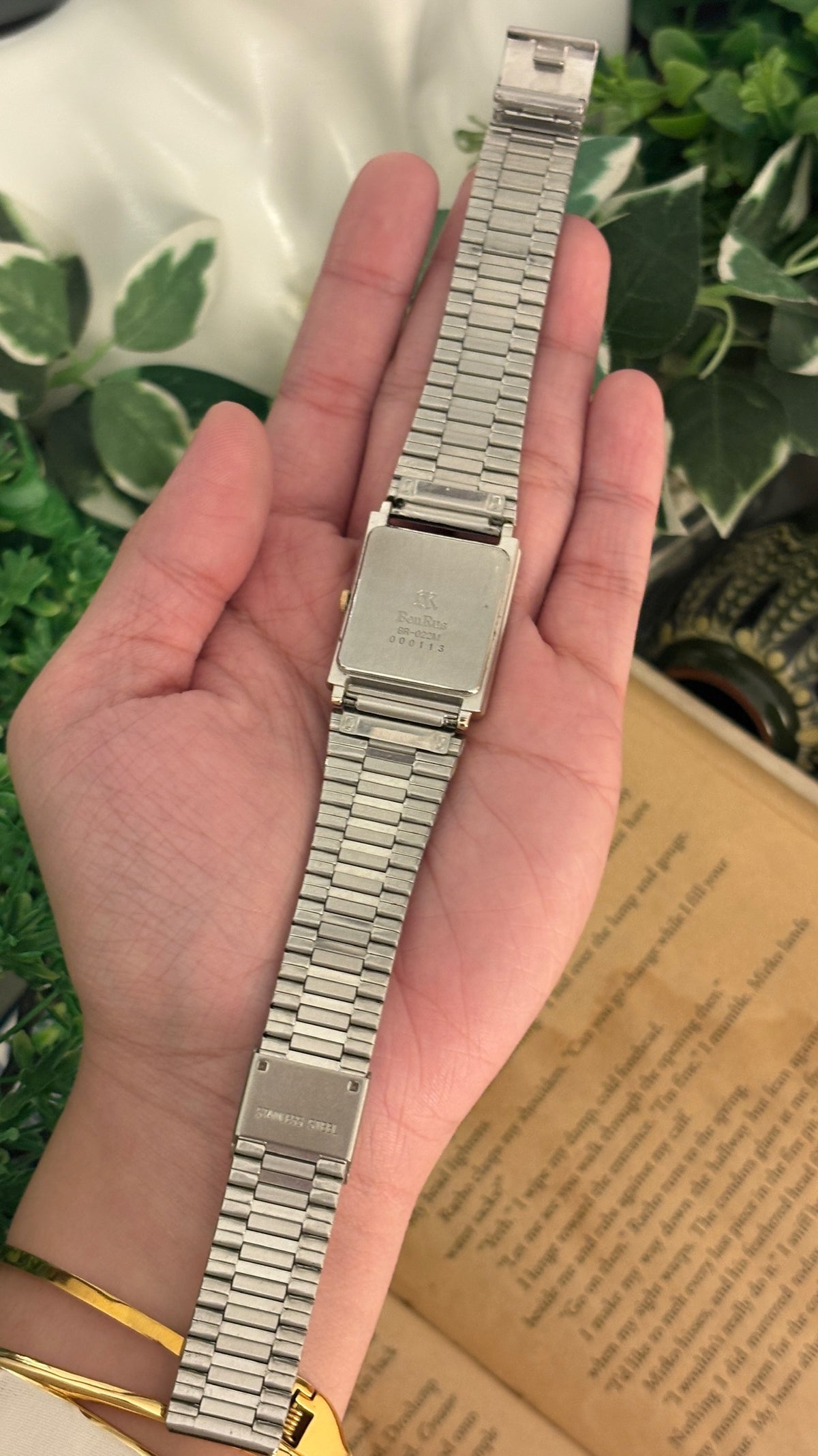 Rare Vintage BenRus Tank Watch in Two-Tone Quartz