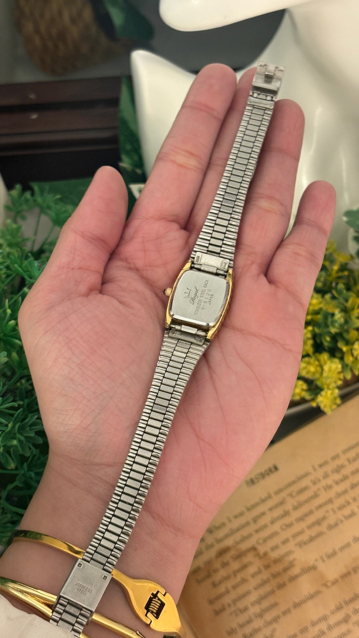 Vintage Royal Tank Dress Watch in Gold Tone Quartz