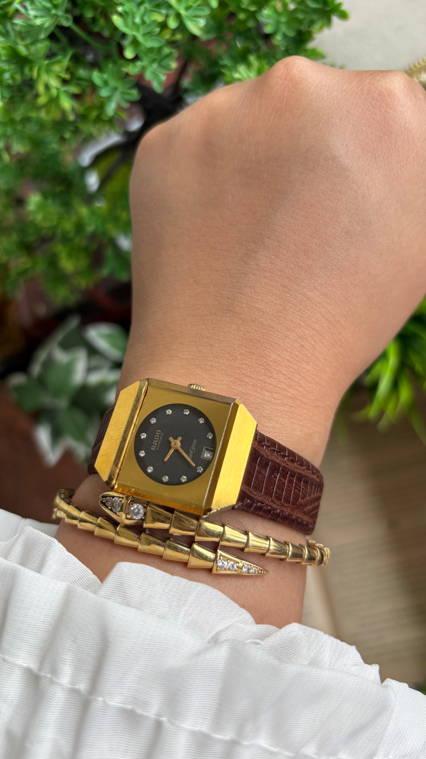 Vintage RADO Automatic Women’s Dress Watch in Brown Leather Strap