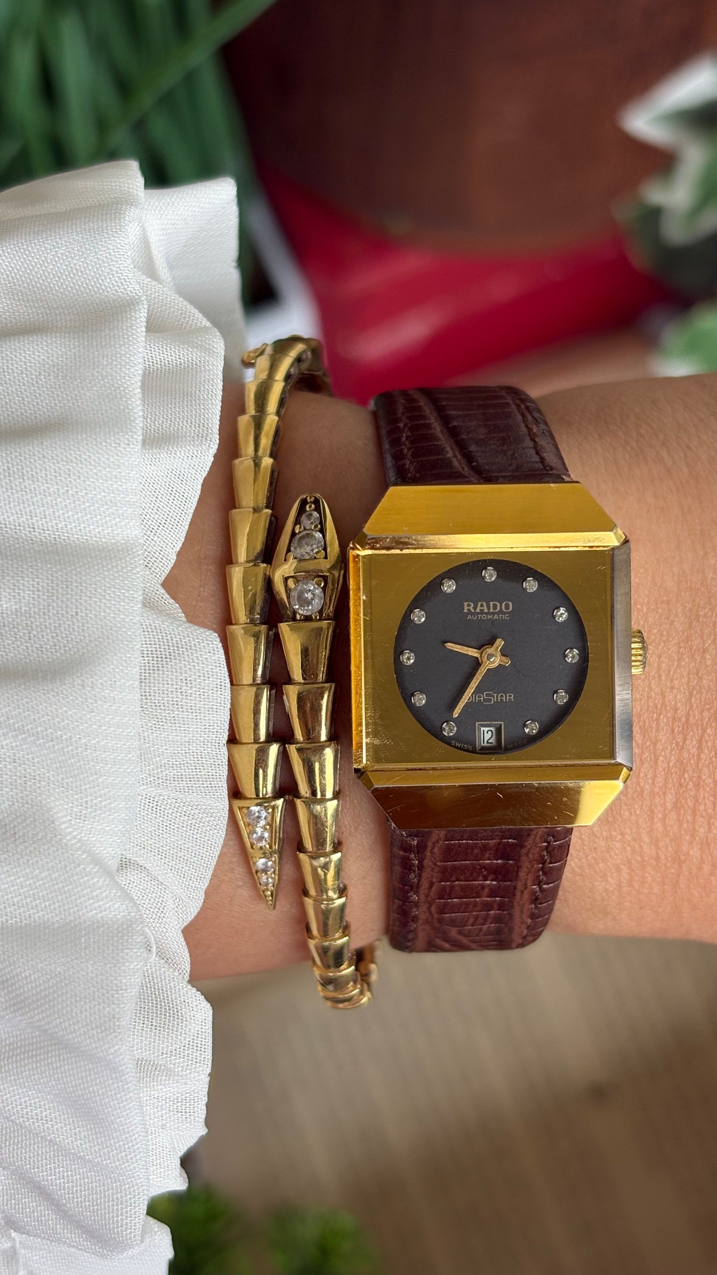 Vintage RADO Automatic Women’s Dress Watch in Brown Leather Strap