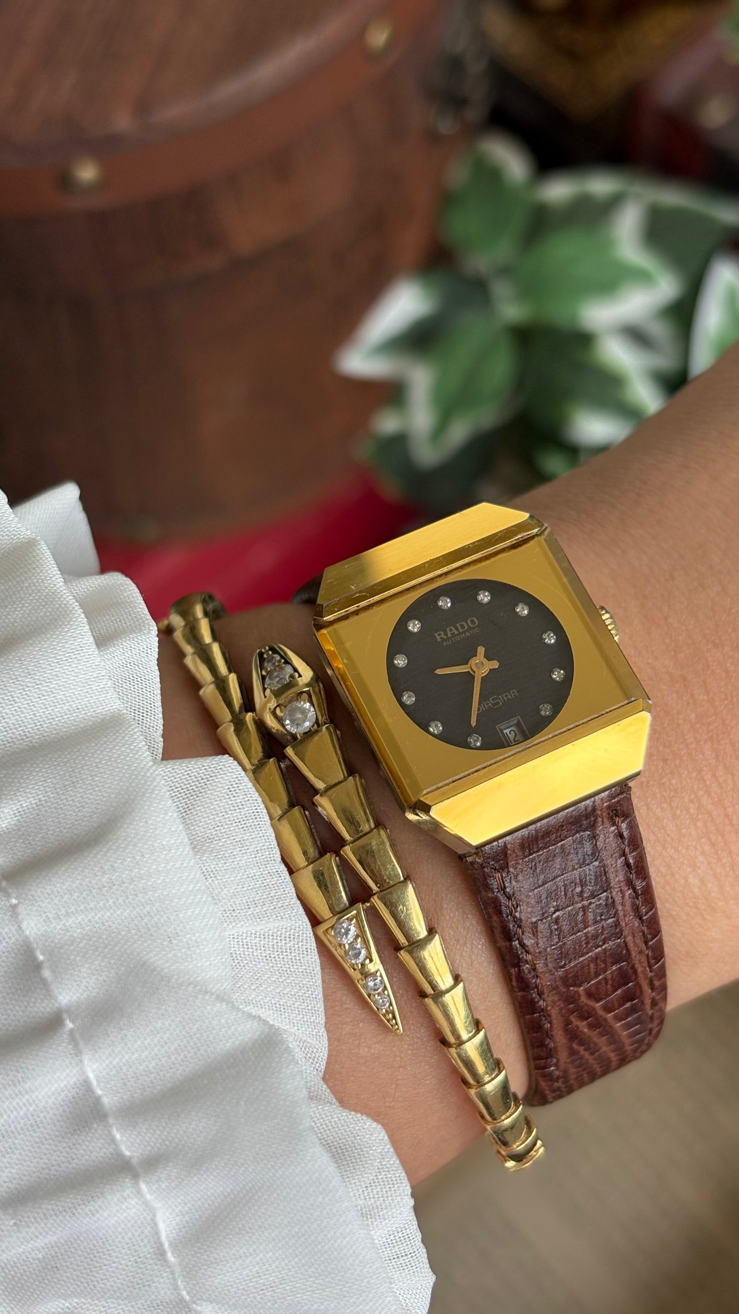 Vintage RADO Automatic Women’s Dress Watch in Brown Leather Strap