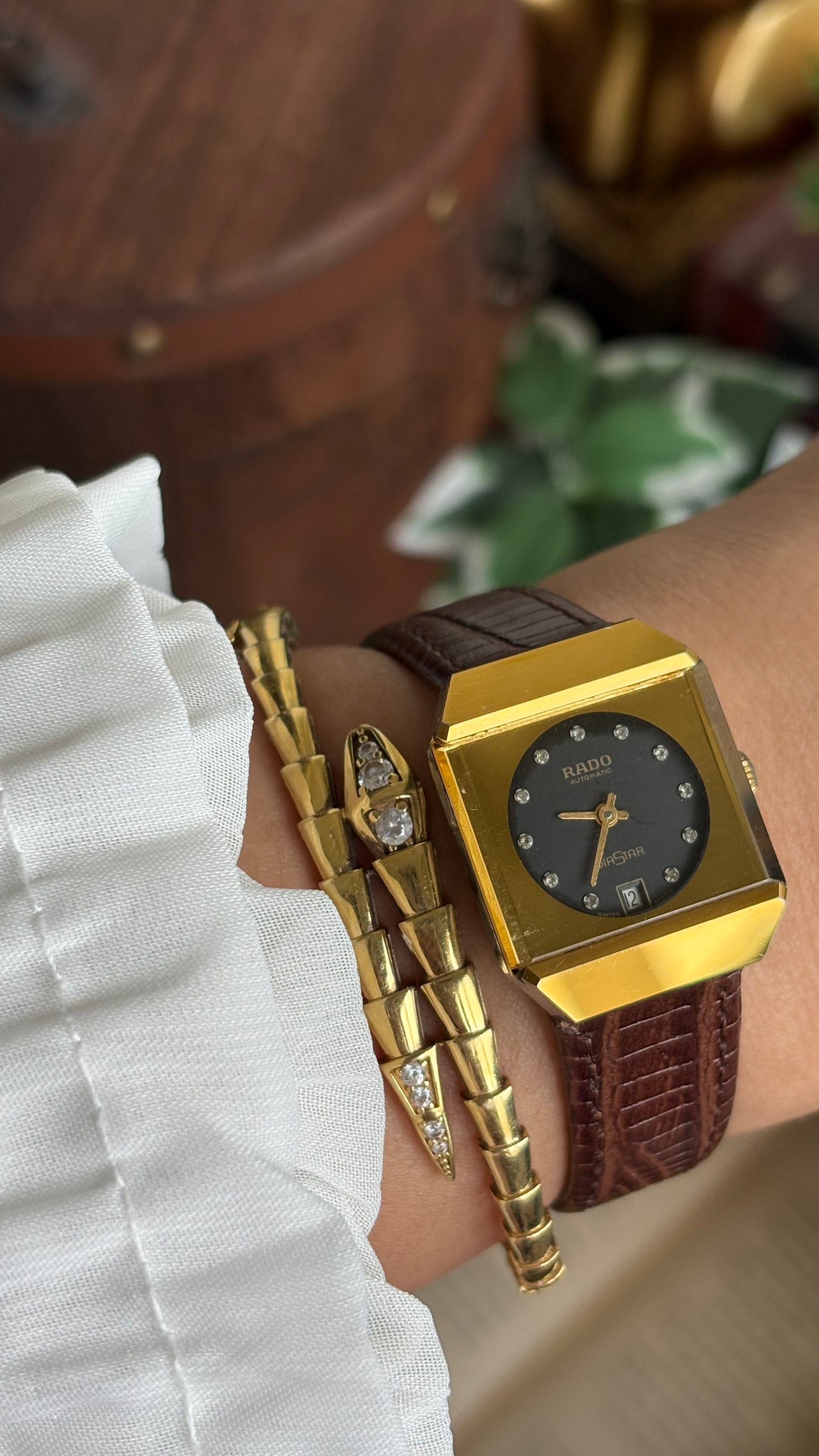 Vintage RADO Automatic Women’s Dress Watch in Brown Leather Strap