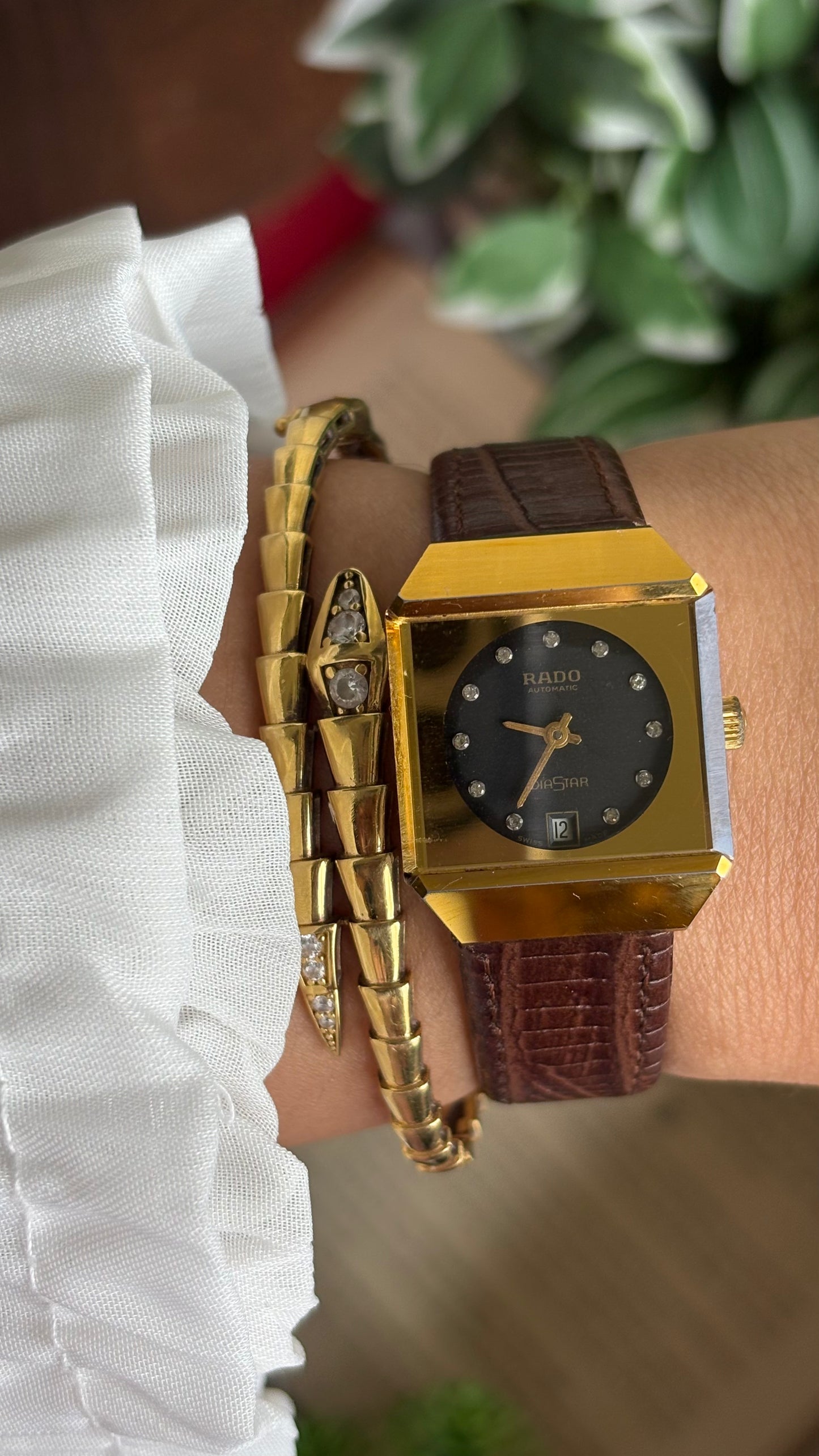 Vintage RADO Automatic Women’s Dress Watch in Brown Leather Strap