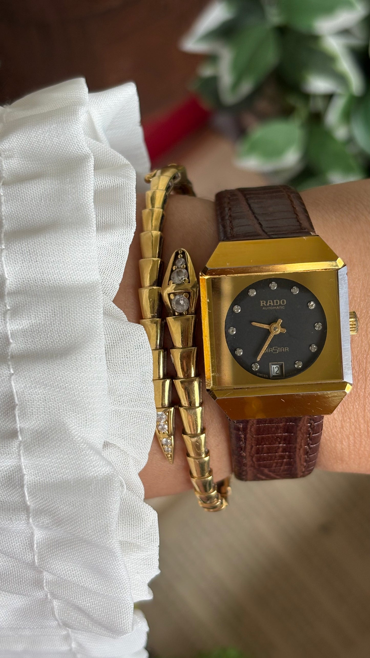 Vintage RADO Automatic Women’s Dress Watch in Brown Leather Strap