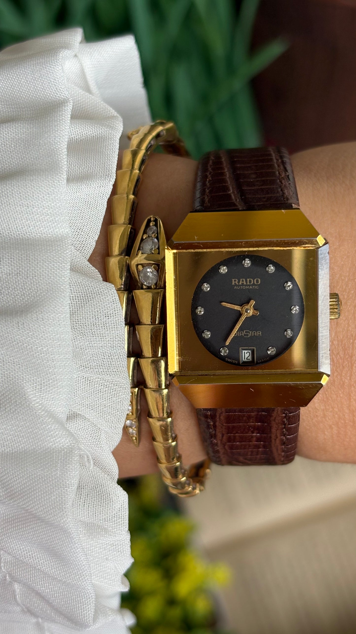 Vintage RADO Automatic Women’s Dress Watch in Brown Leather Strap