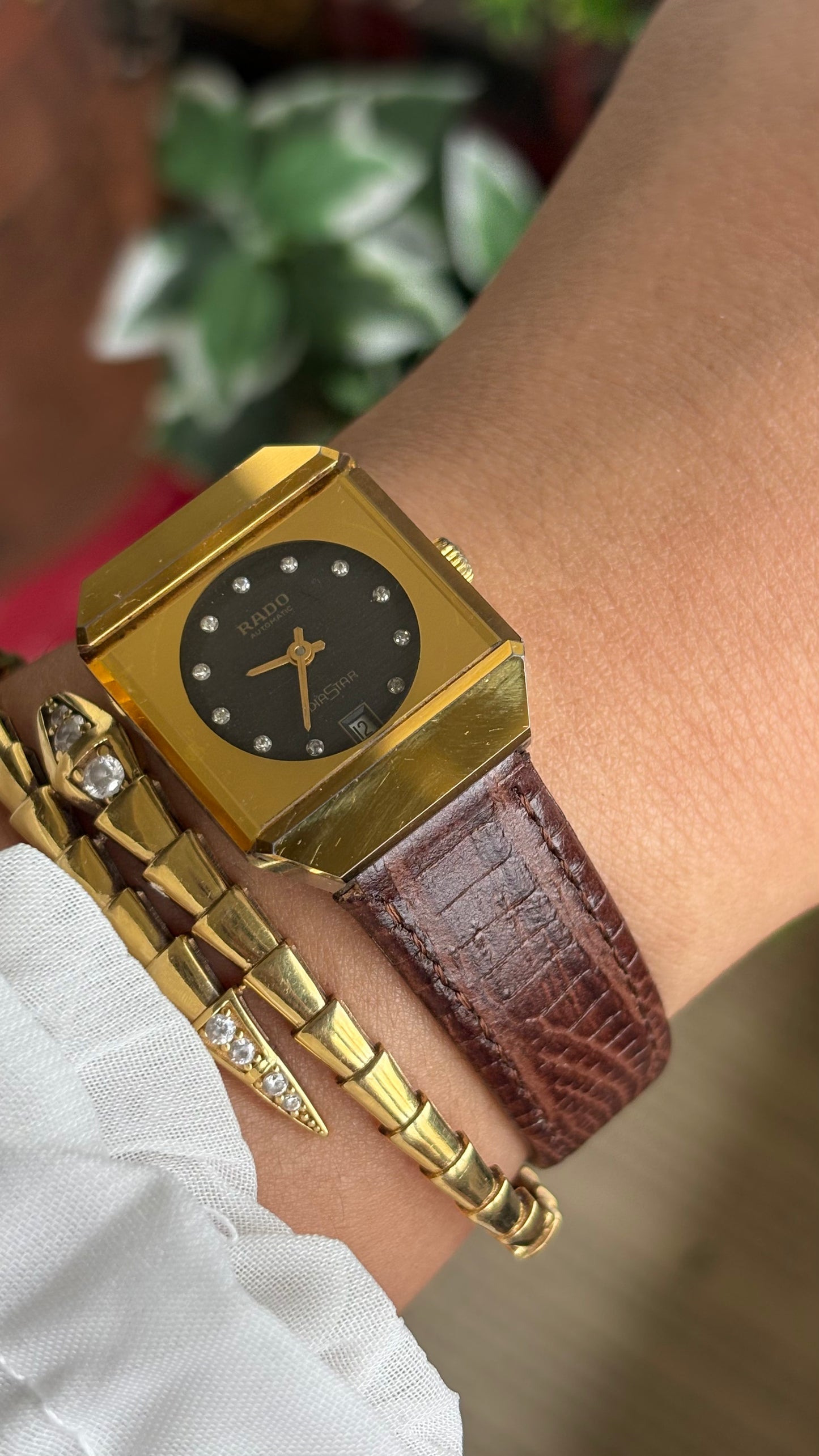Vintage RADO Automatic Women’s Dress Watch in Brown Leather Strap