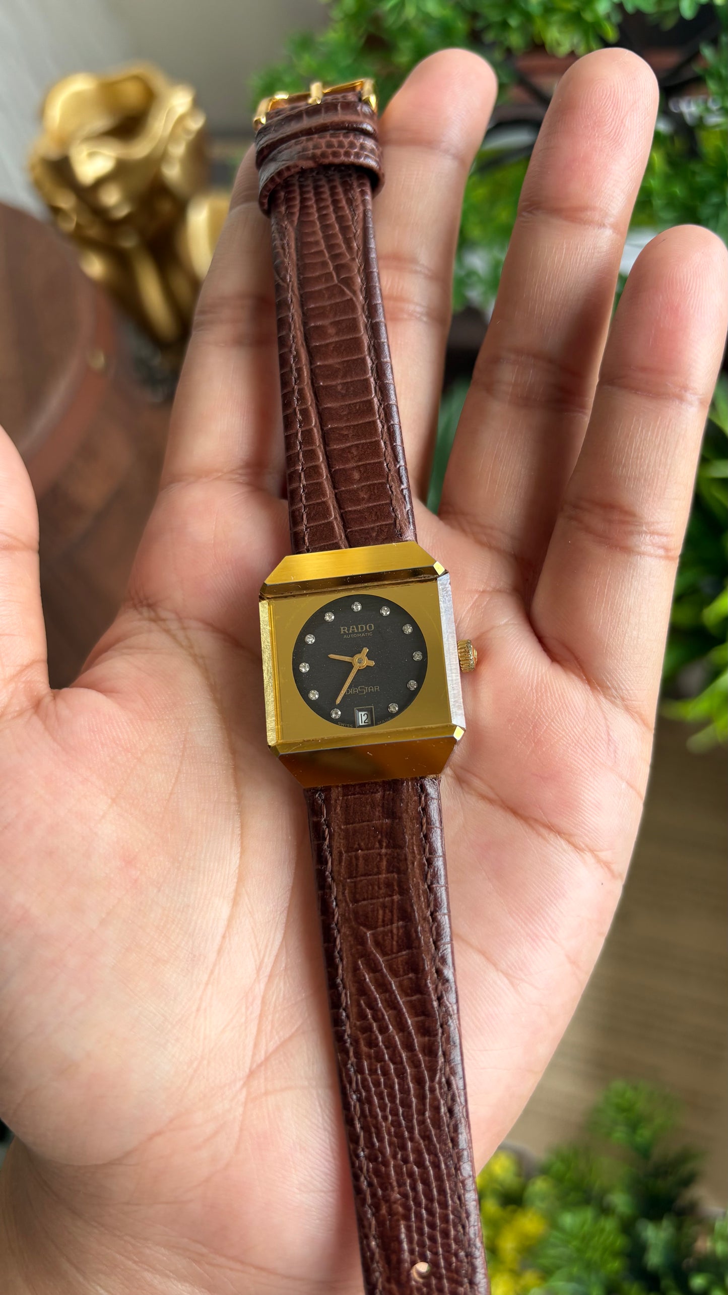 Vintage RADO Automatic Women’s Dress Watch in Brown Leather Strap