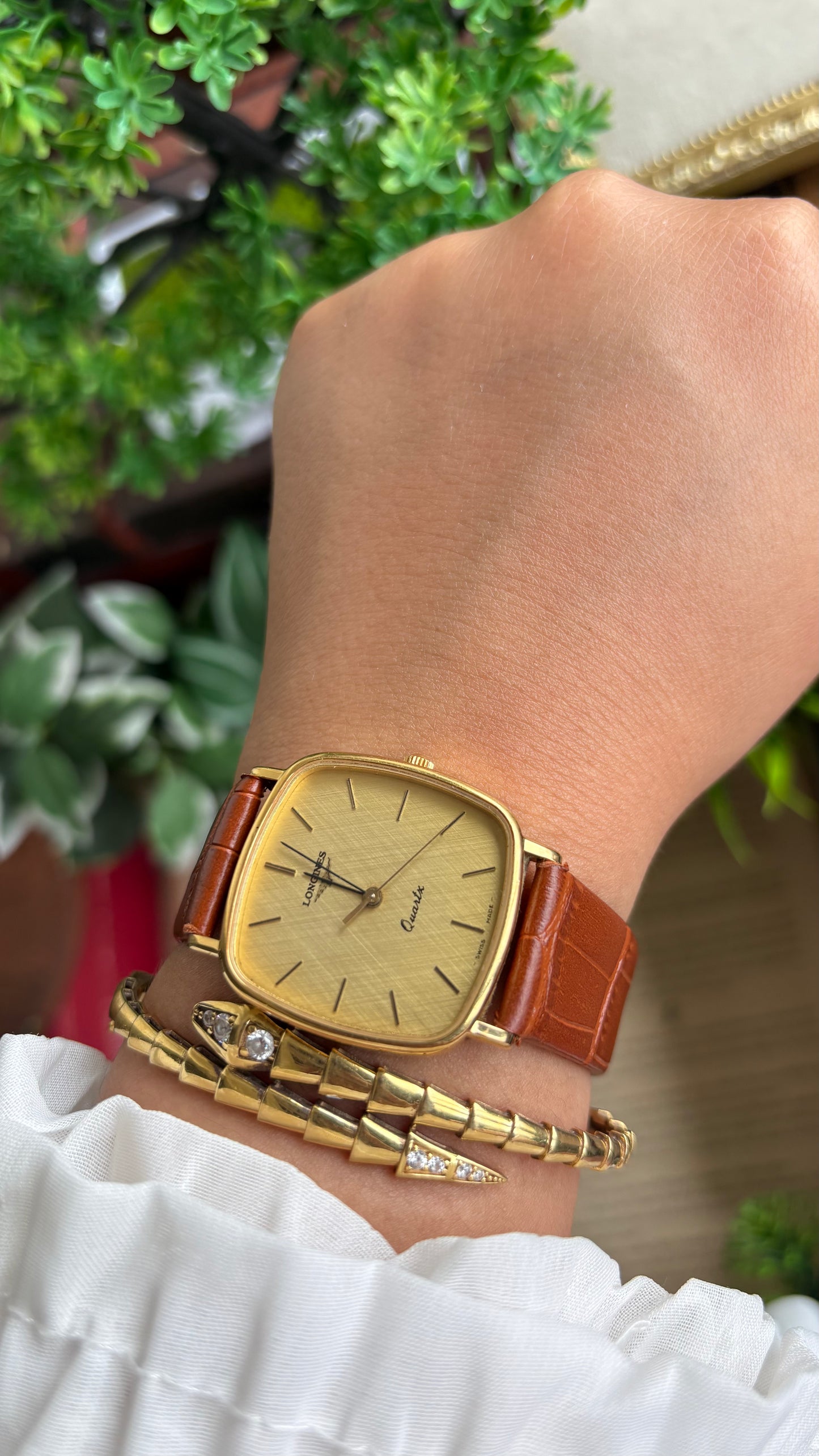 Vintage Longines Men’s Dress Watch in Brown Leather Strap