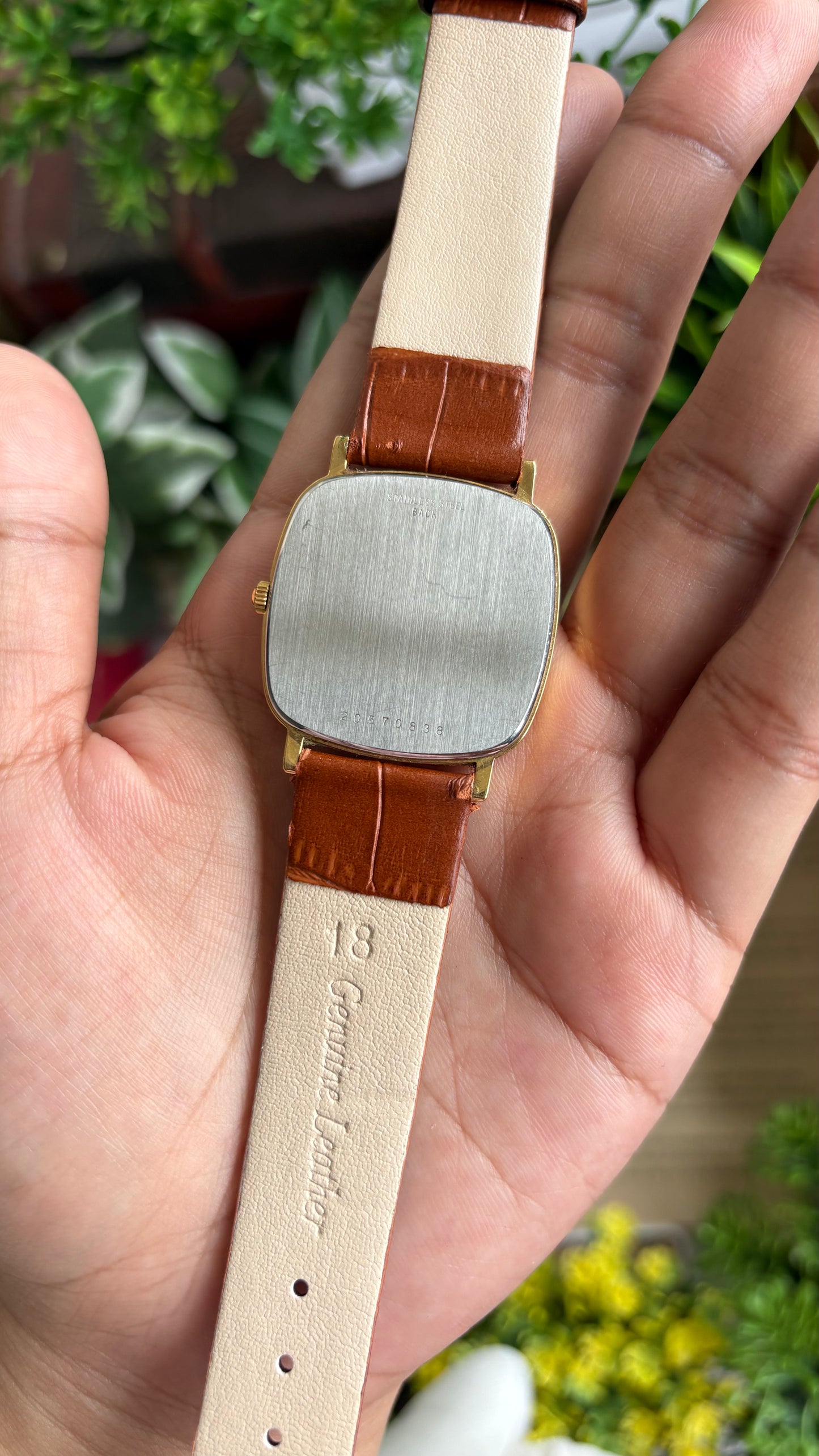 Vintage Longines Men’s Dress Watch in Brown Leather Strap