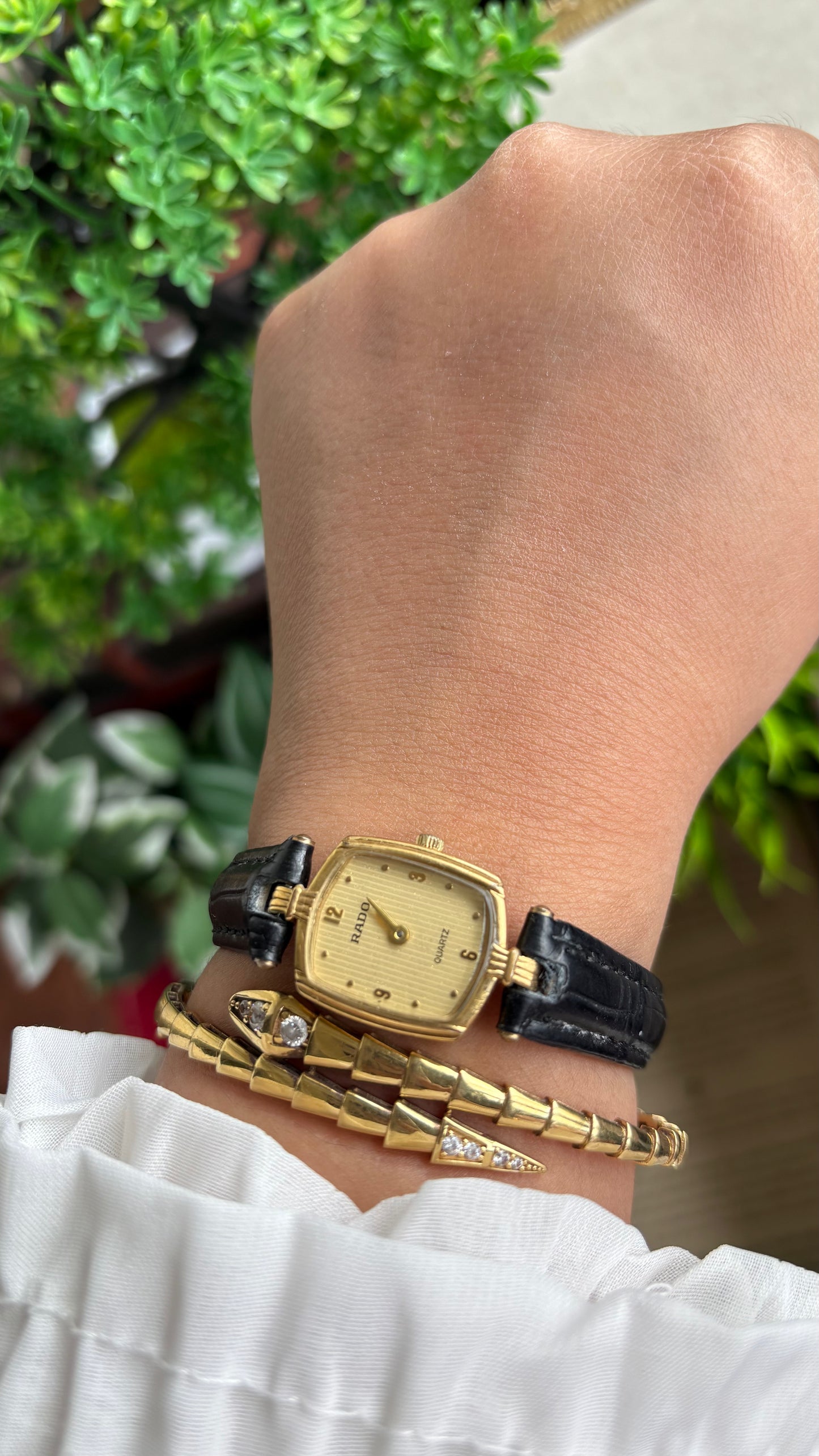 Vintage RADO Women’s Dress Watch in Black Leather Strap