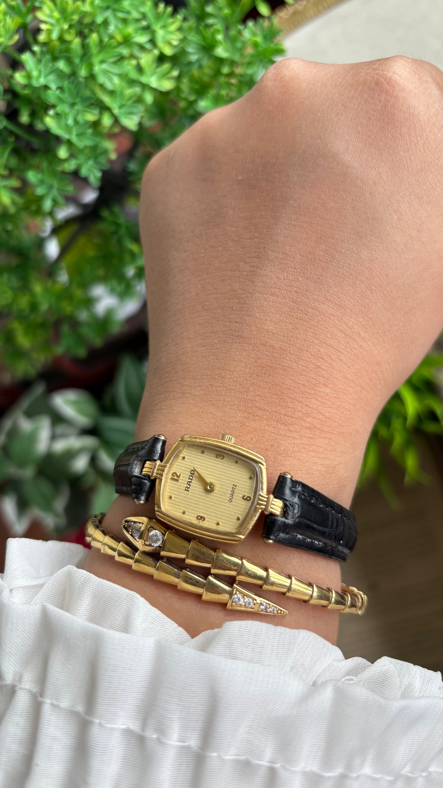 Vintage RADO Women’s Dress Watch in Black Leather Strap