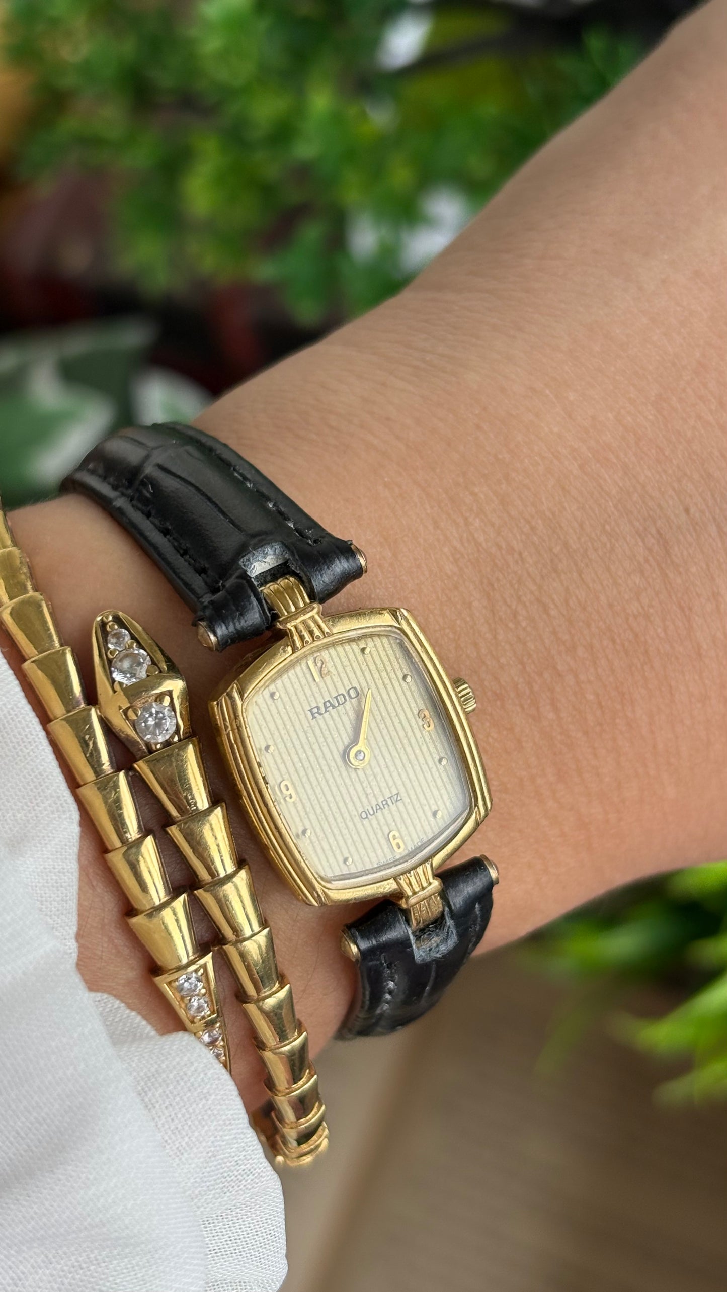 Vintage RADO Women’s Dress Watch in Black Leather Strap