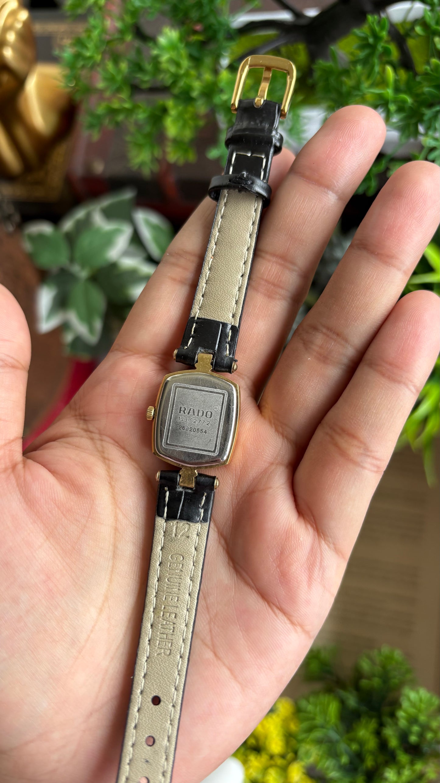 Vintage RADO Women’s Dress Watch in Black Leather Strap