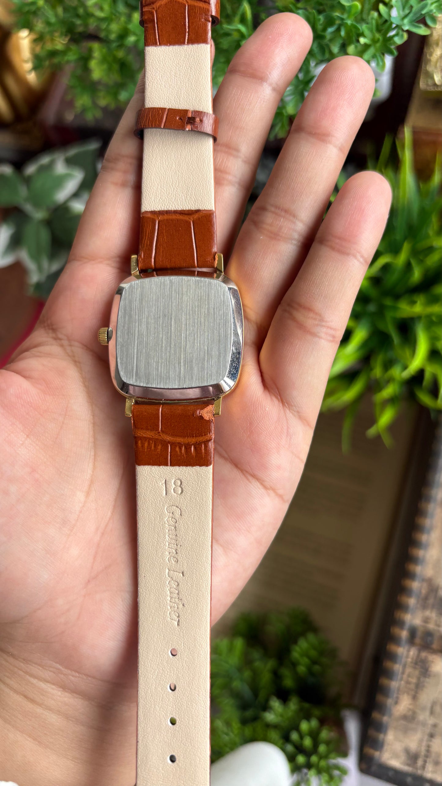 Vintage Omega De Ville Men’s Dress Watch in Brown Leather Strap with Omega Box