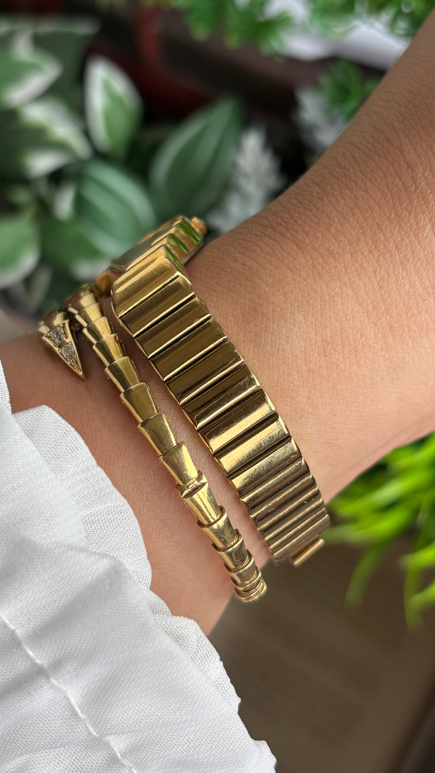 Extremely Rare Vintage Seiko Half Moon Watch in Gold Tone