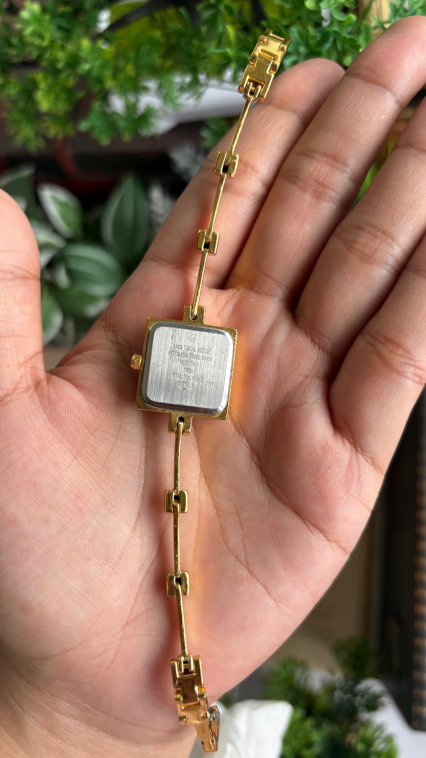 Extremely Rare Vintage Anne Klein Watch in Gold Tone Unique Bracelet Design
