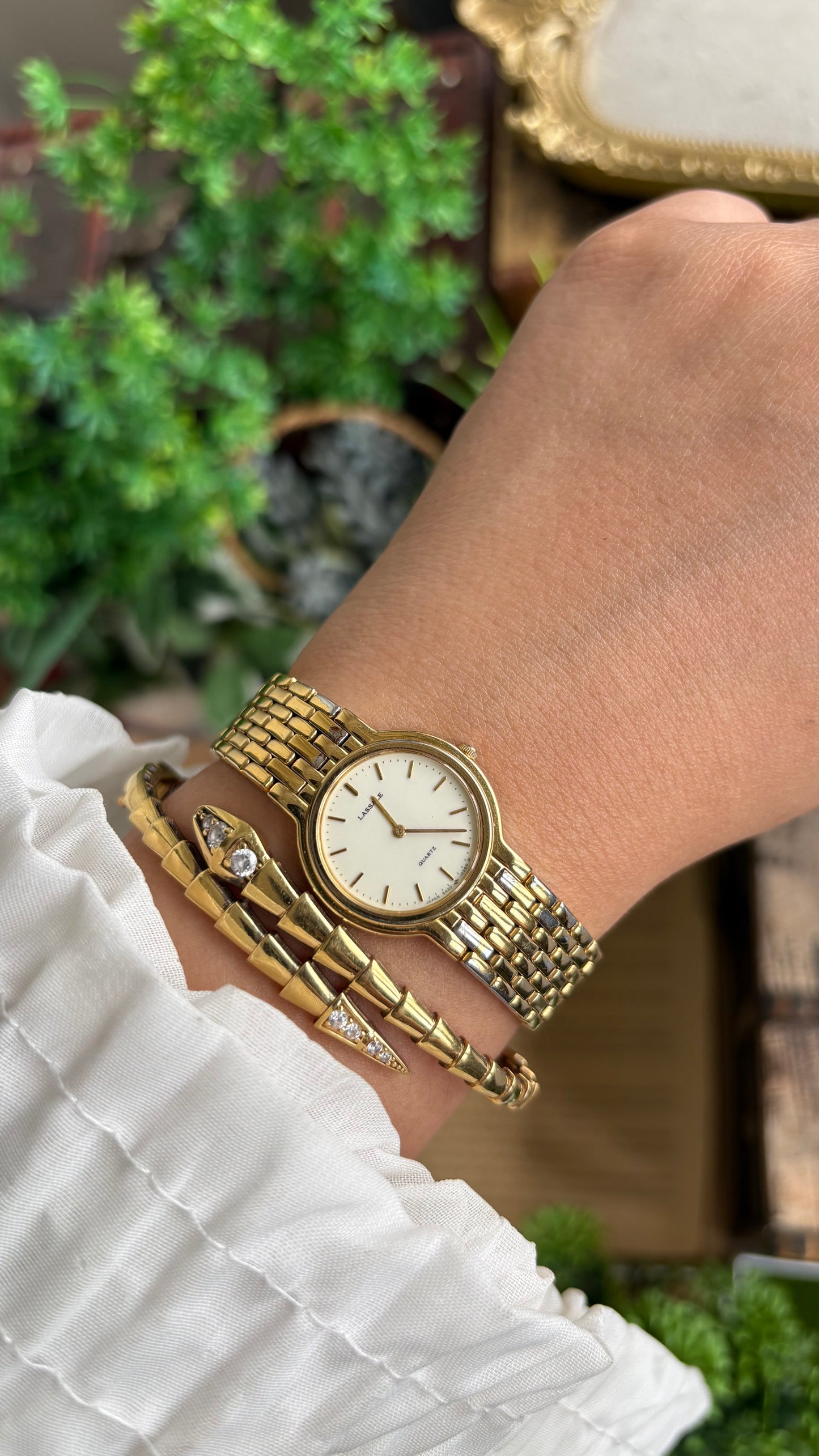 Vintage Seiko Lassale Watch in Gold Tone Thin Dial