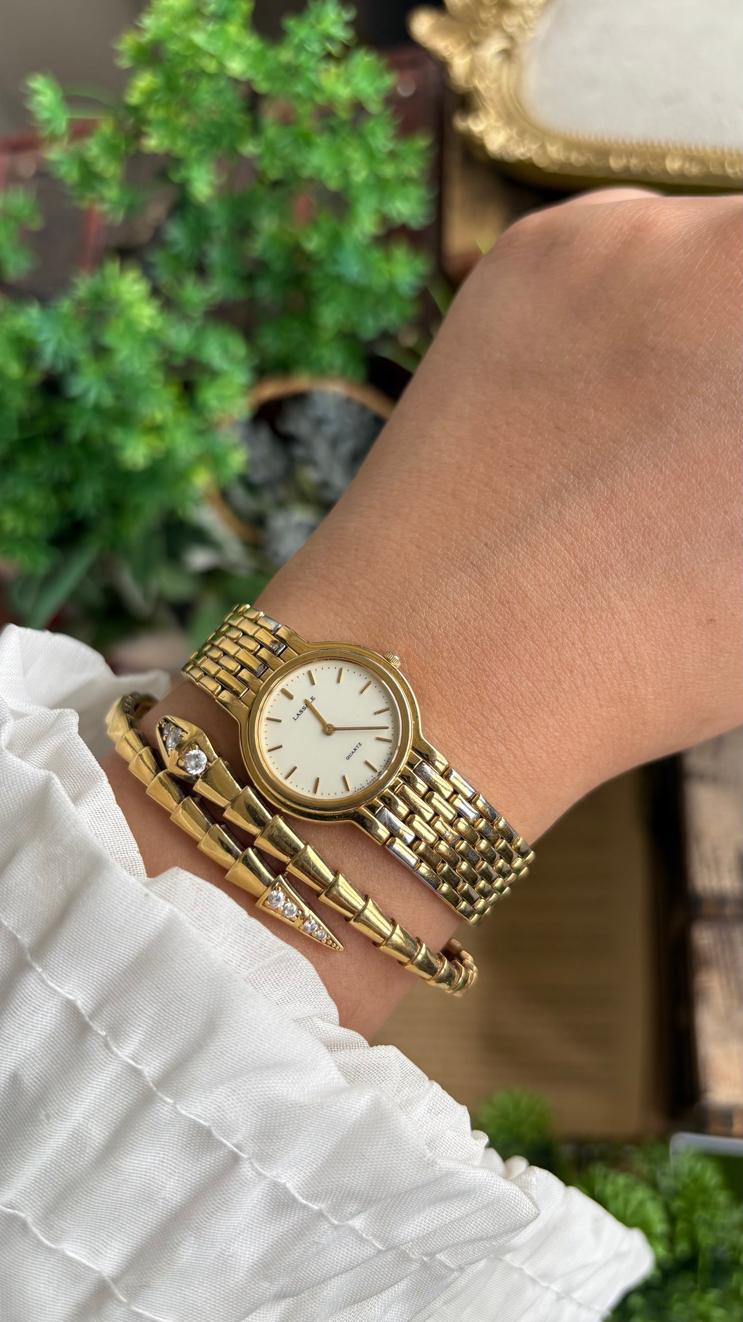 Vintage Seiko Lassale Watch in Gold Tone Thin Dial