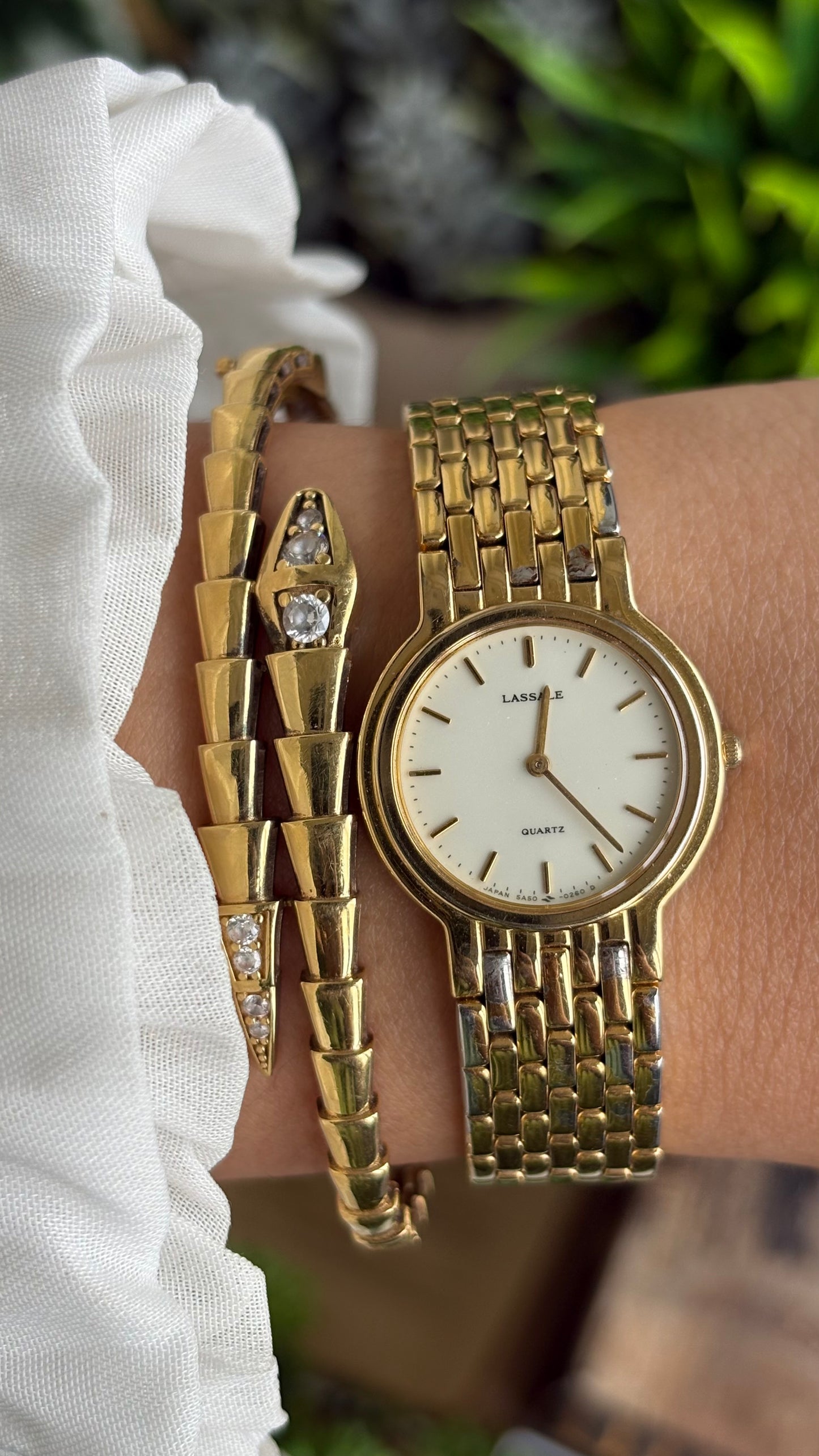 Vintage Seiko Lassale Watch in Gold Tone Thin Dial