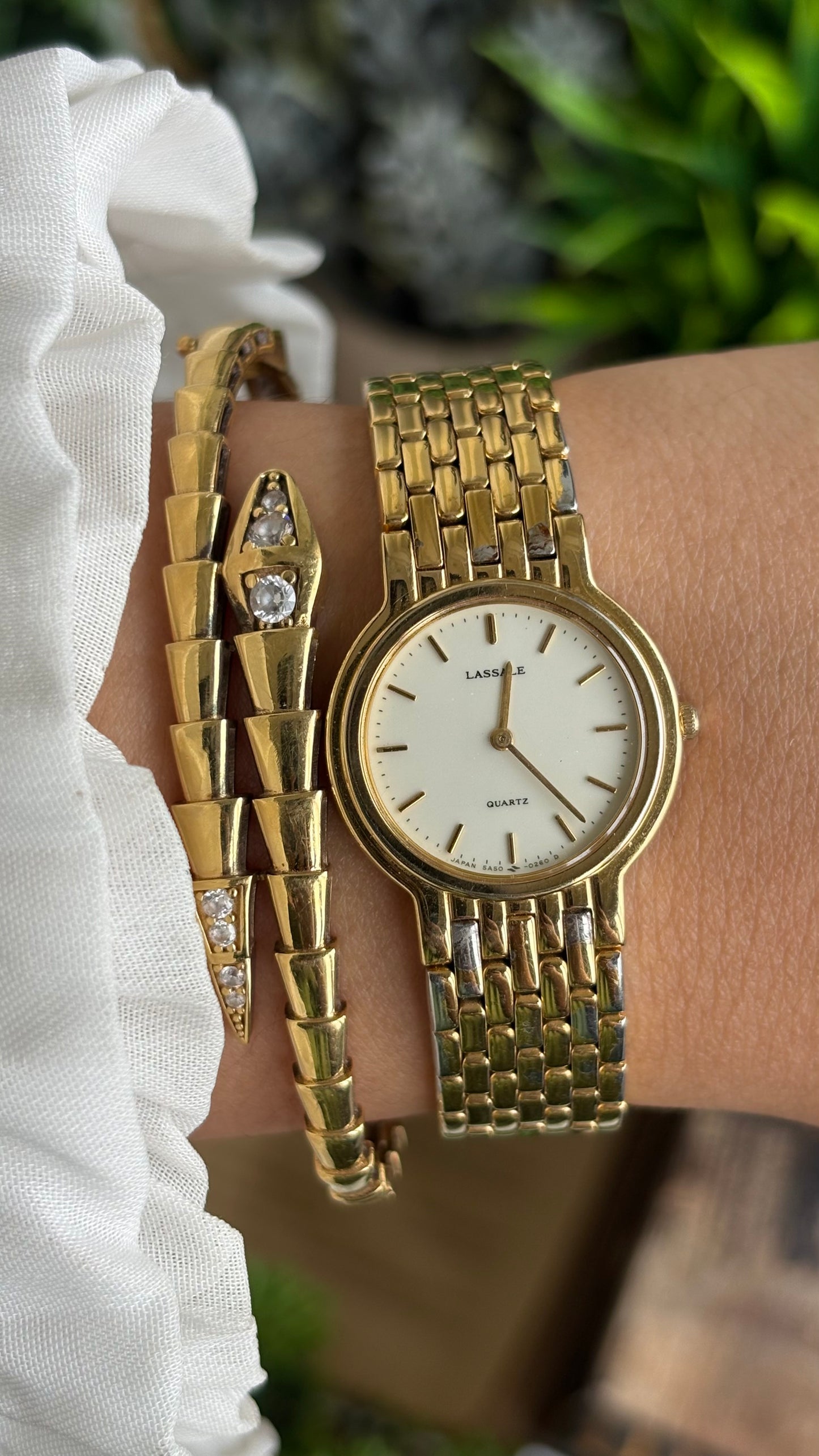 Vintage Seiko Lassale Watch in Gold Tone Thin Dial